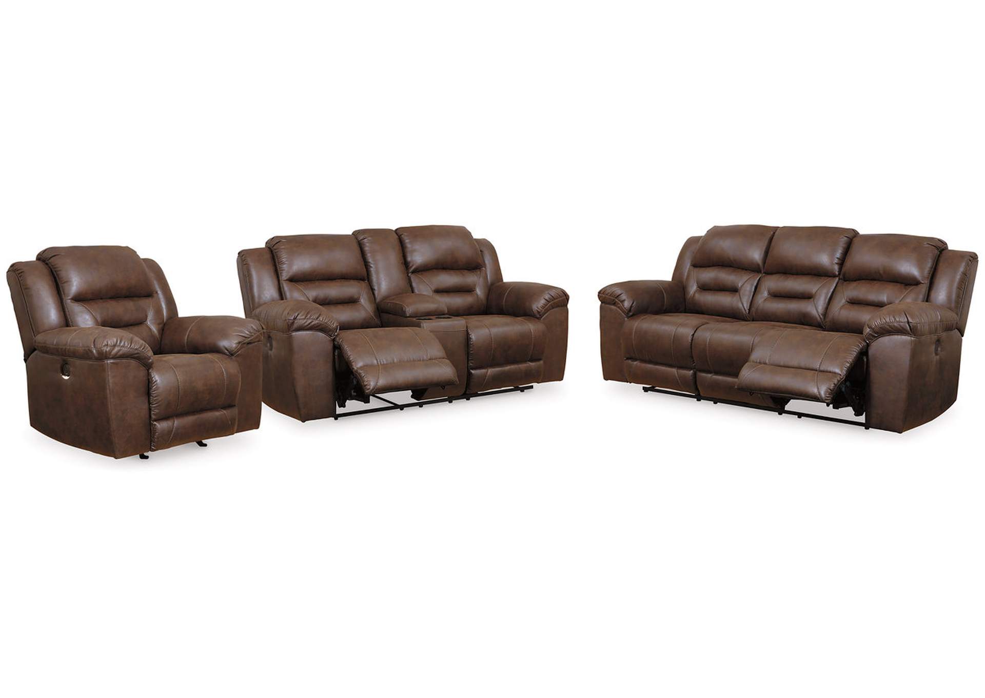 Stoneland Power Reclining Sofa, Loveseat and Recliner,Signature Design By Ashley