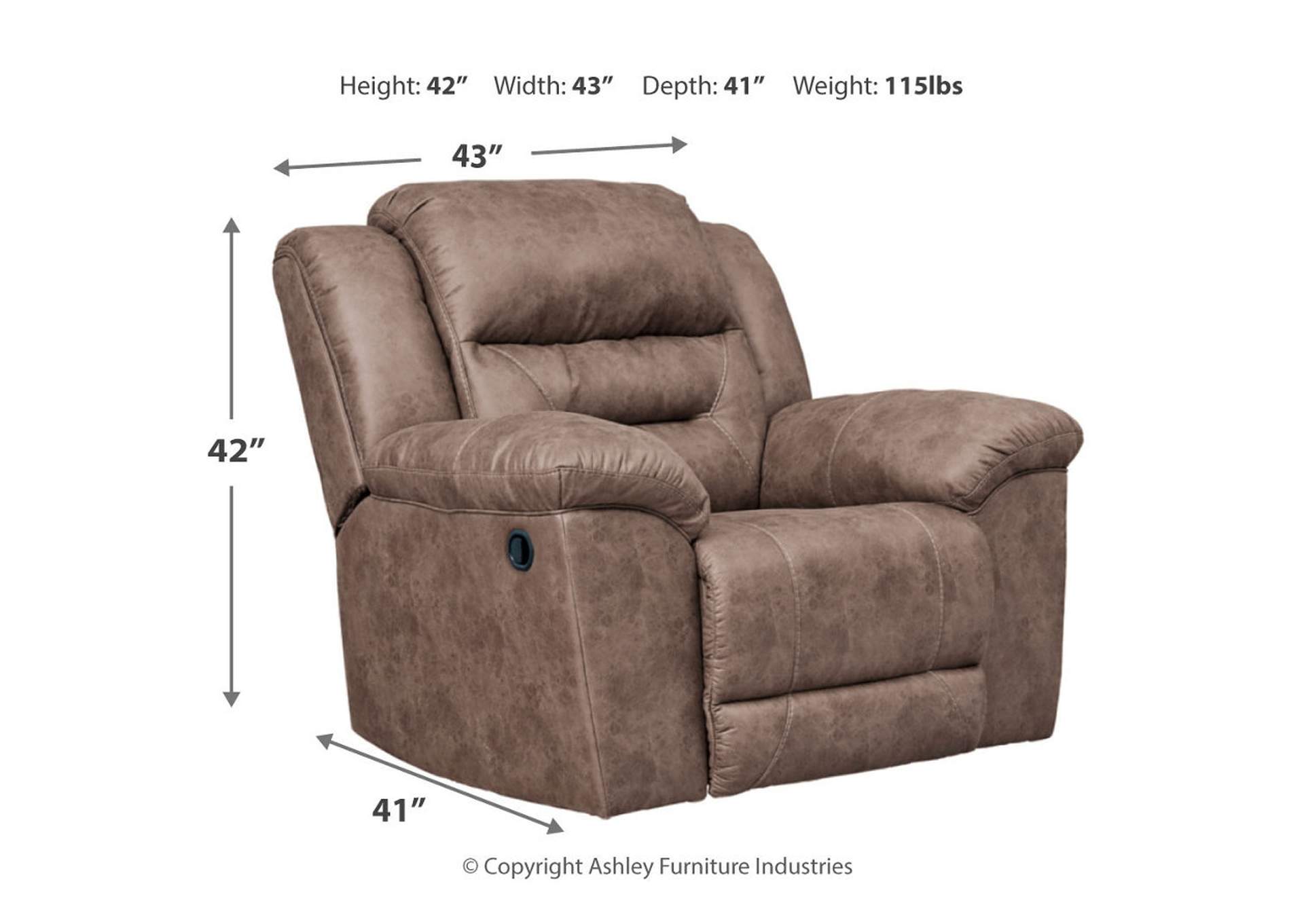 Stoneland Reclining Sofa, Loveseat and Recliner,Signature Design By Ashley