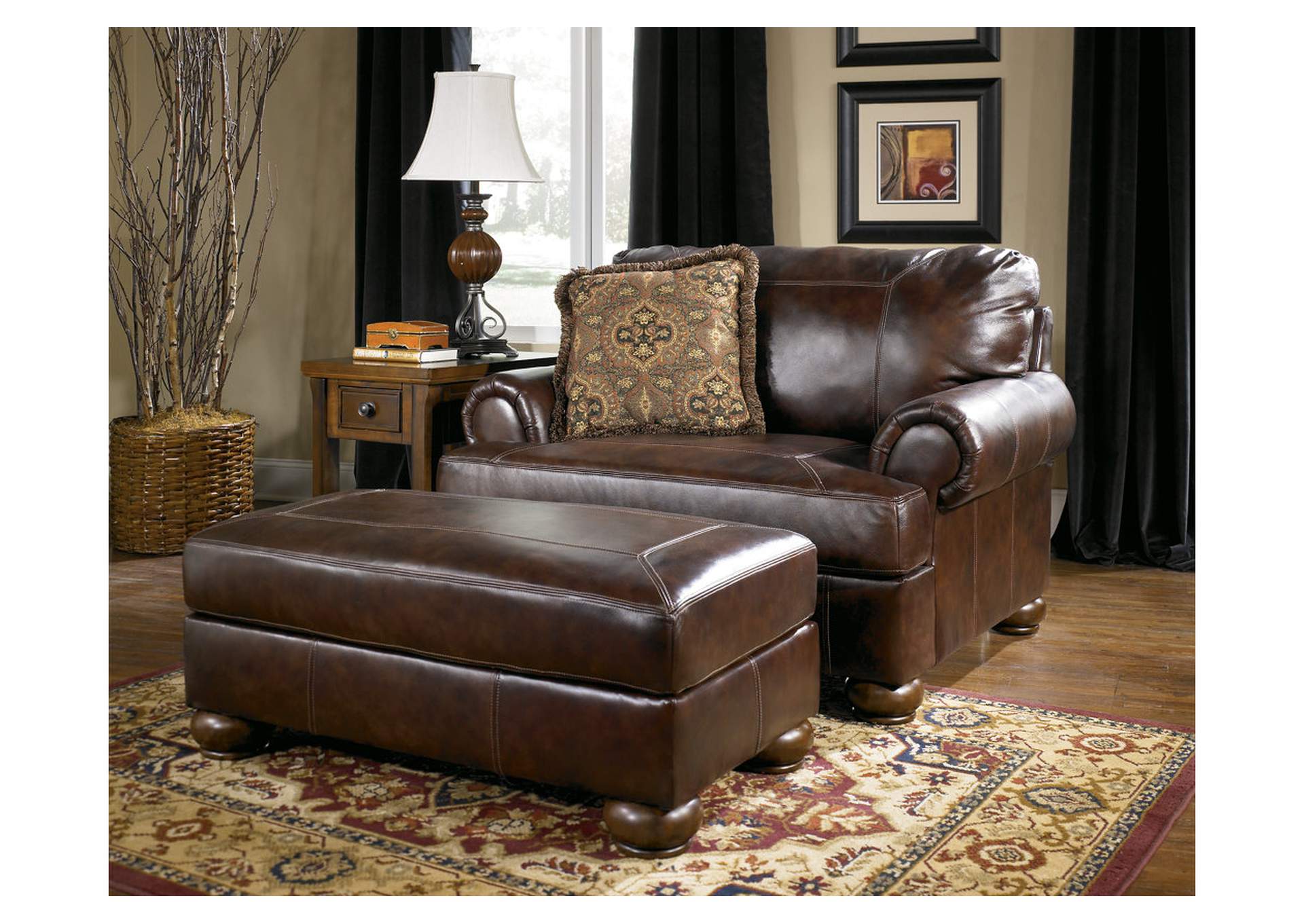 Axiom Walnut Ottoman,ABF Signature Design by Ashley