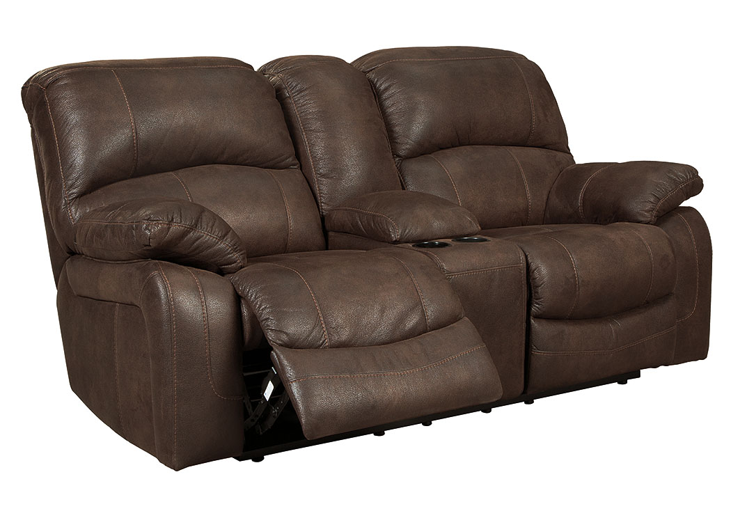 Zavier Truffle Glider Recliner Loveseat w/Console,ABF Signature Design by Ashley
