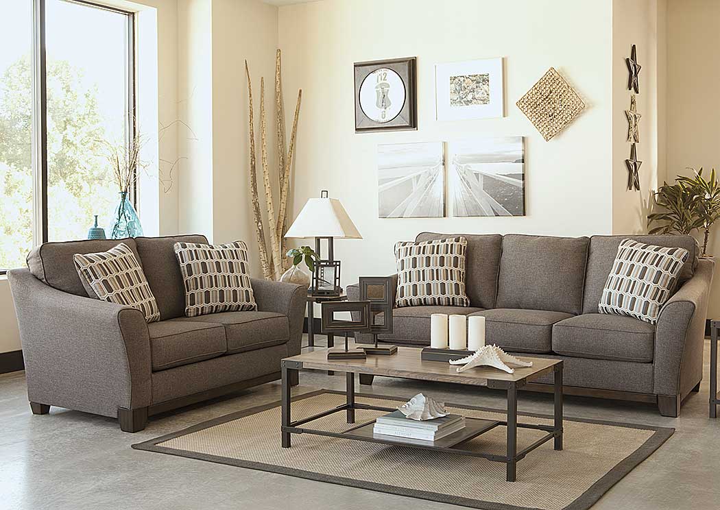 Janley Slate Sofa & Loveseat,ABF Benchcraft