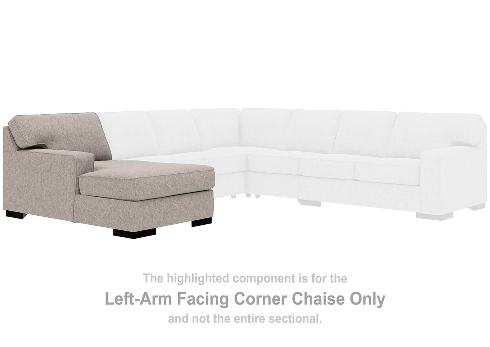 Ashlor Nuvella® 5-Piece Sectional with Chaise,Ashley