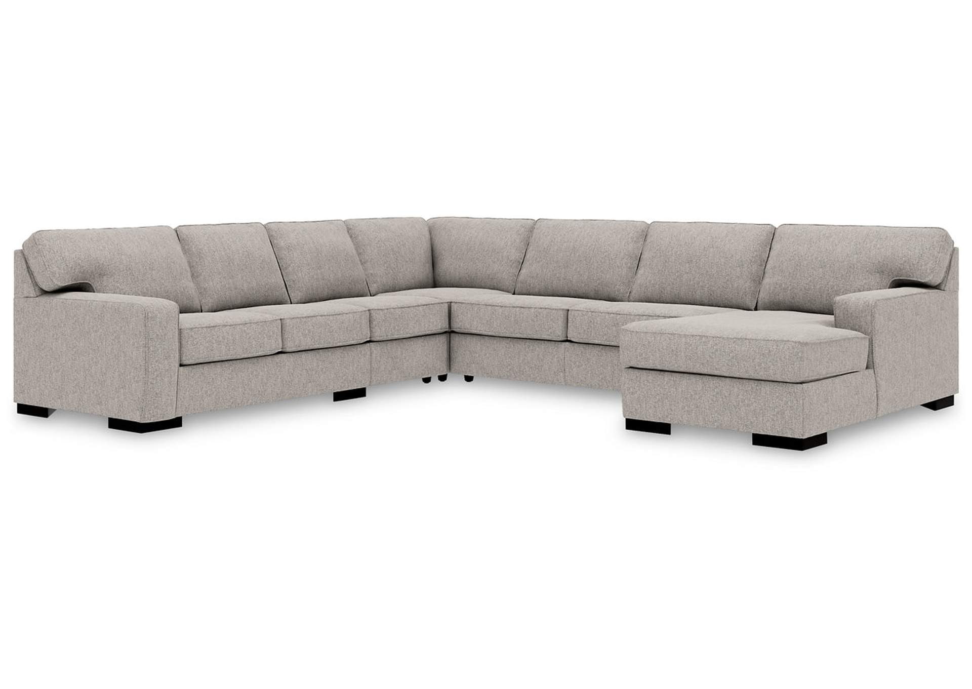 Ashlor Nuvella® 5-Piece Sleeper Sectional with Chaise,Ashley