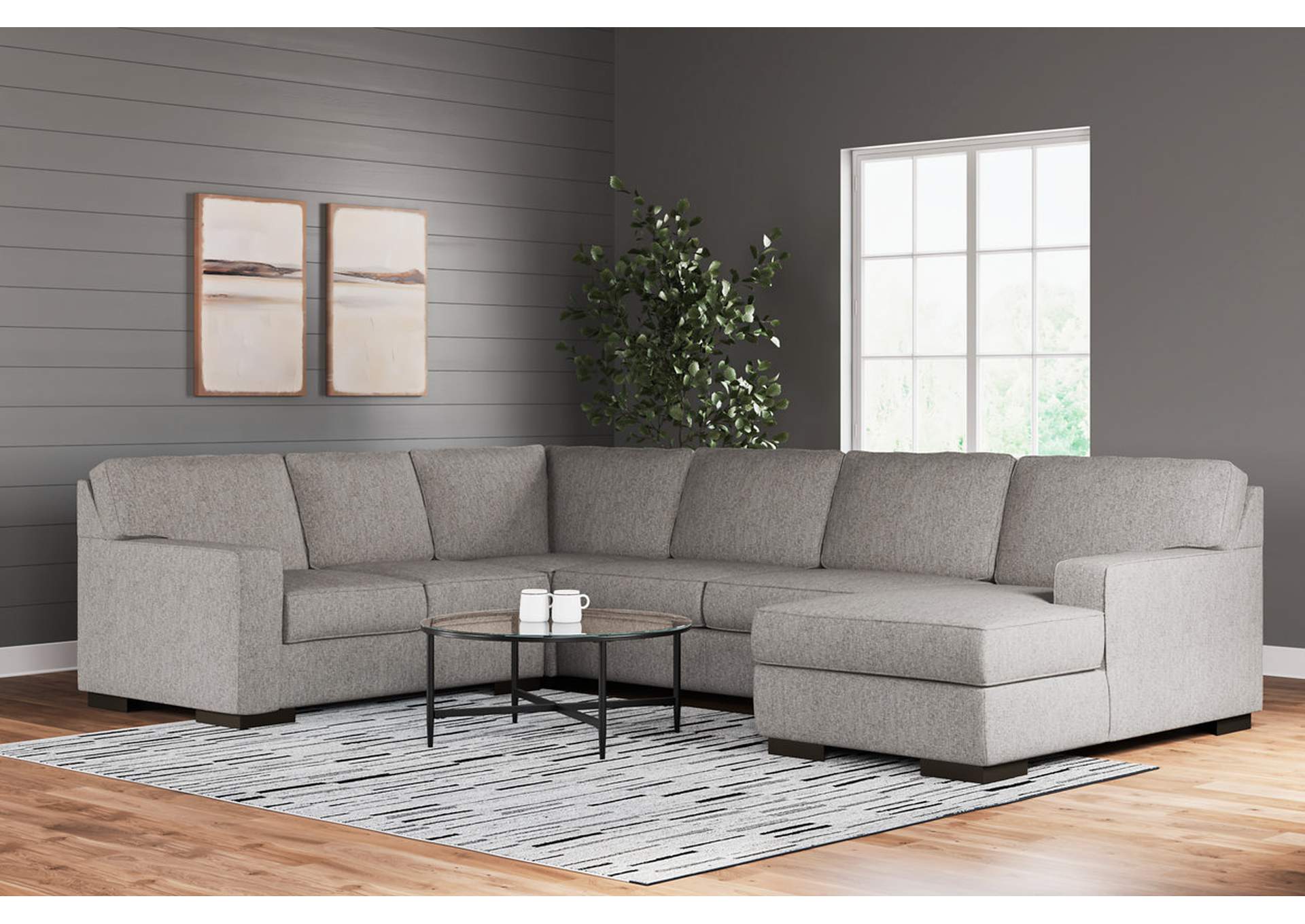 Ashlor Nuvella® 4-Piece Sleeper Sectional with Chaise,Ashley