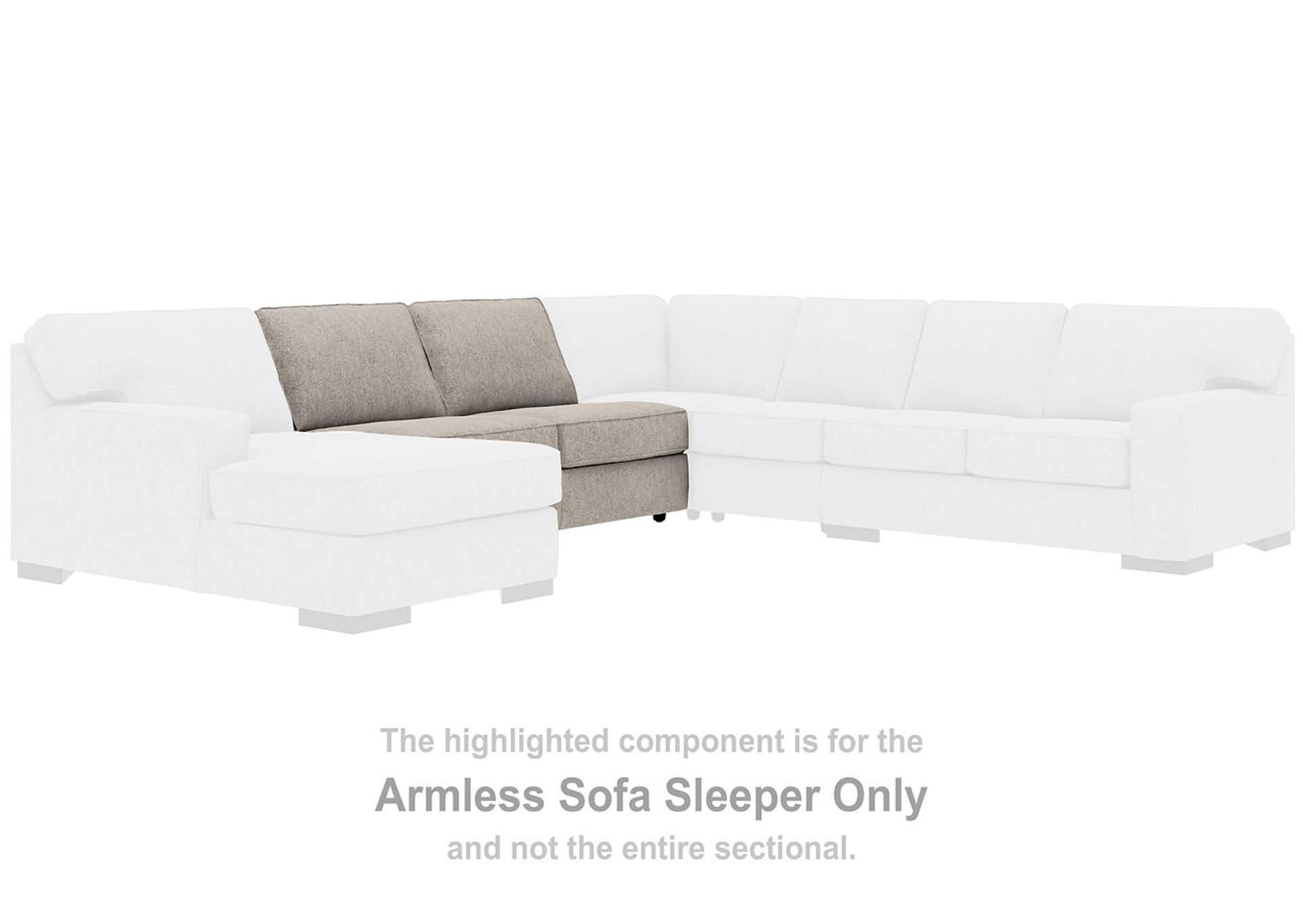 Ashlor Nuvella® 5-Piece Sleeper Sectional with Chaise,Ashley