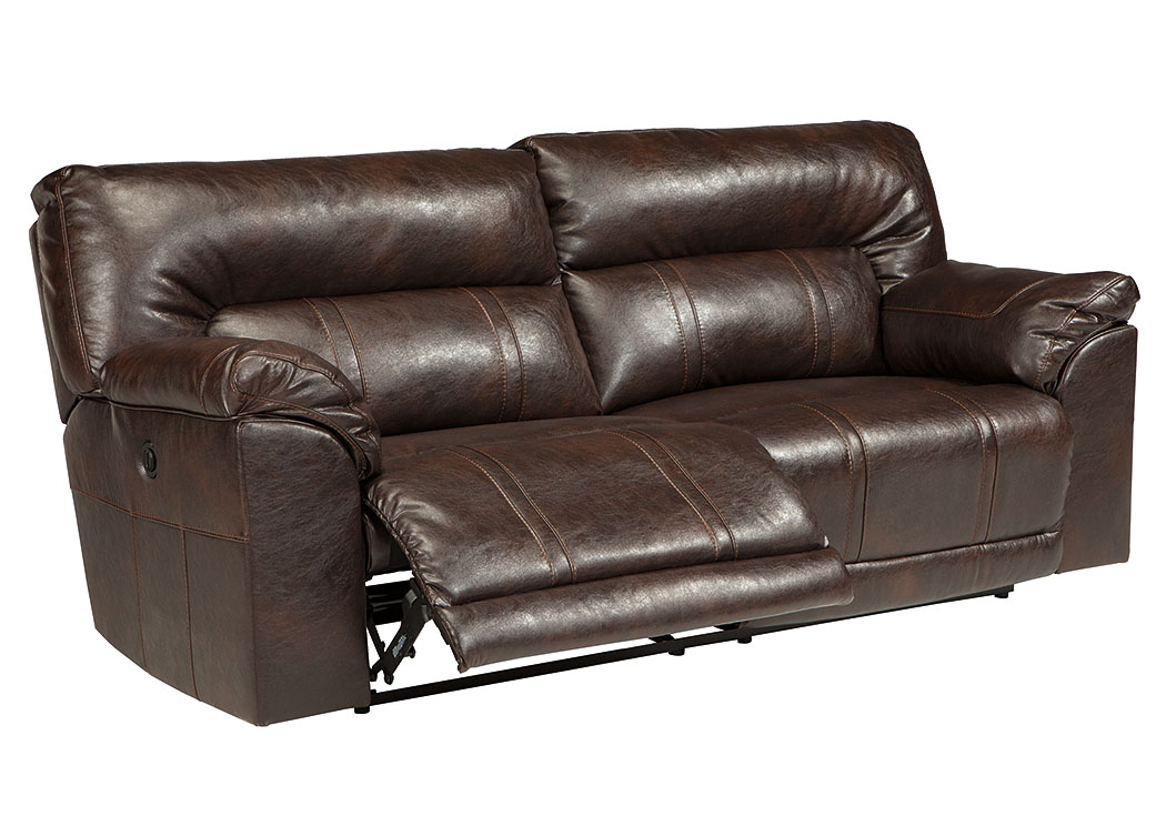 Barrettsville DuraBlend® Chocolate 2 Seat Reclining Power Sofa,ABF Benchcraft