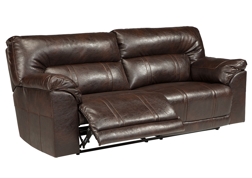 Barrettsville DuraBlend® Chocolate 2 Seat Reclining Sofa,ABF Benchcraft