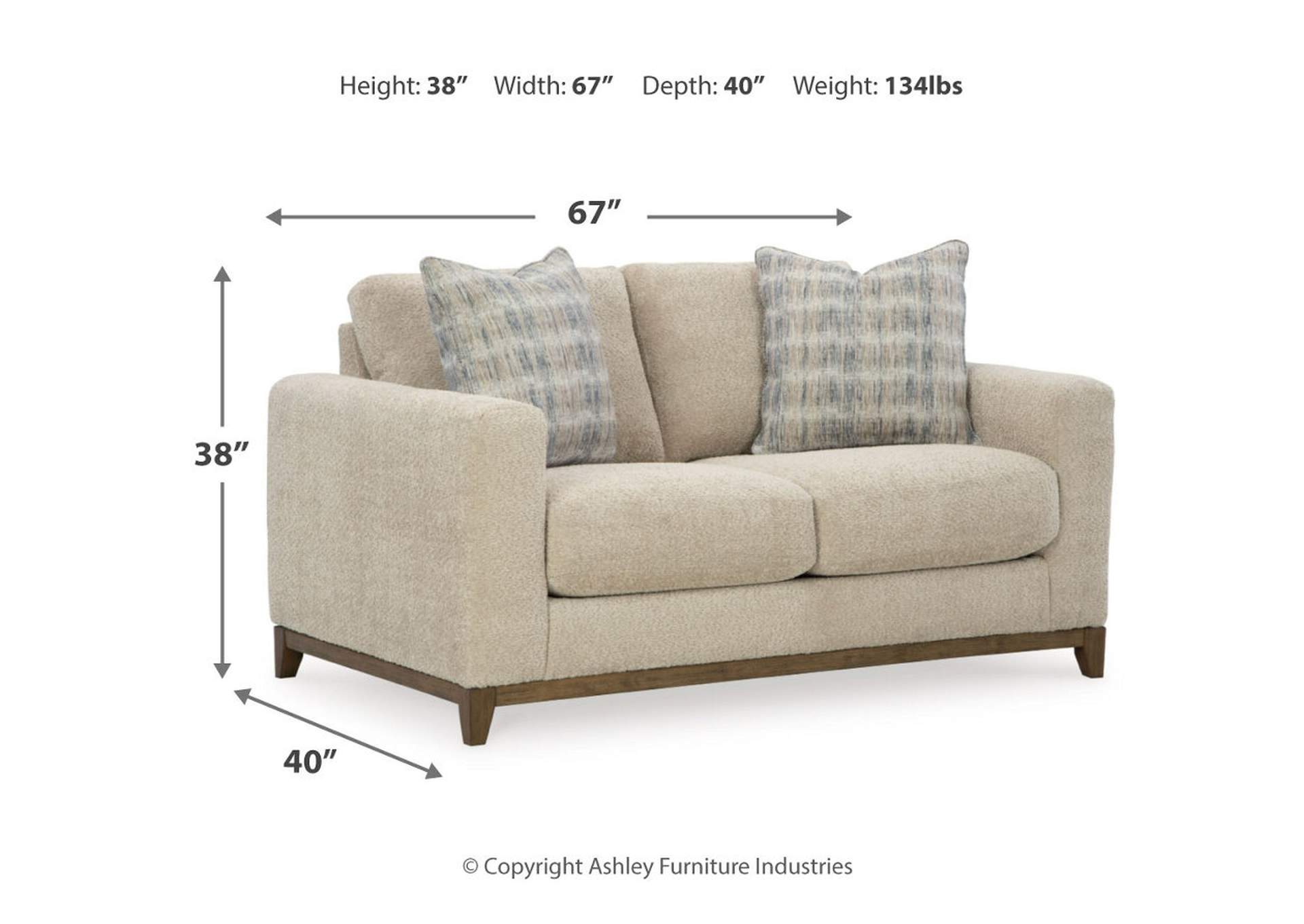 Parklynn Loveseat,Signature Design By Ashley