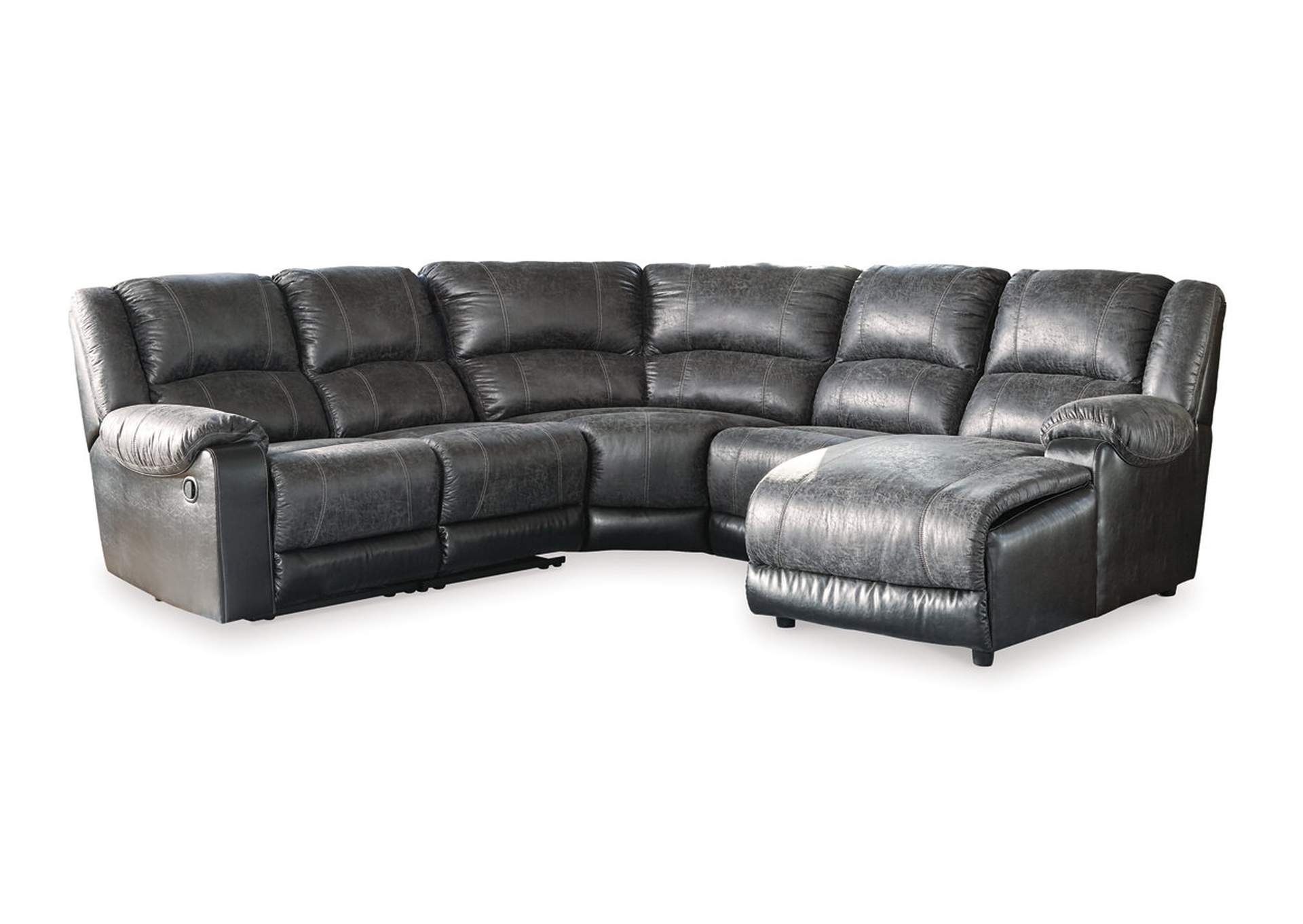 Nantahala 5-Piece Reclining Sectional with Chaise,Signature Design By Ashley