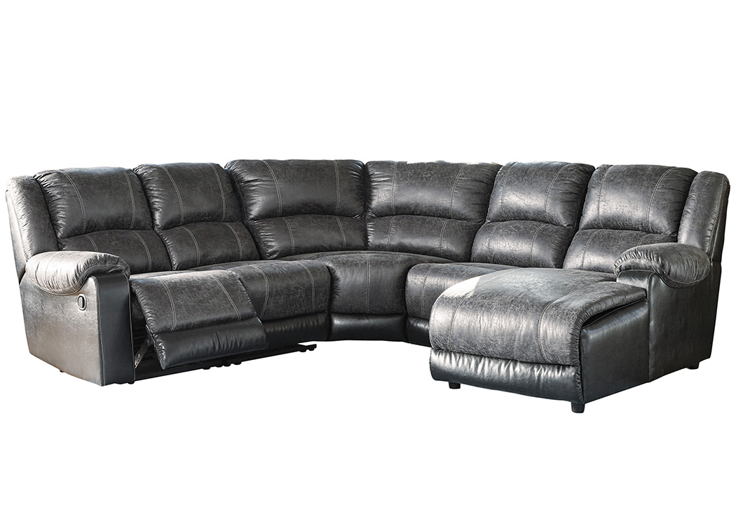 Nantahala Slate Right Facing Corner Chaise Sectional,ABF Signature Design by Ashley