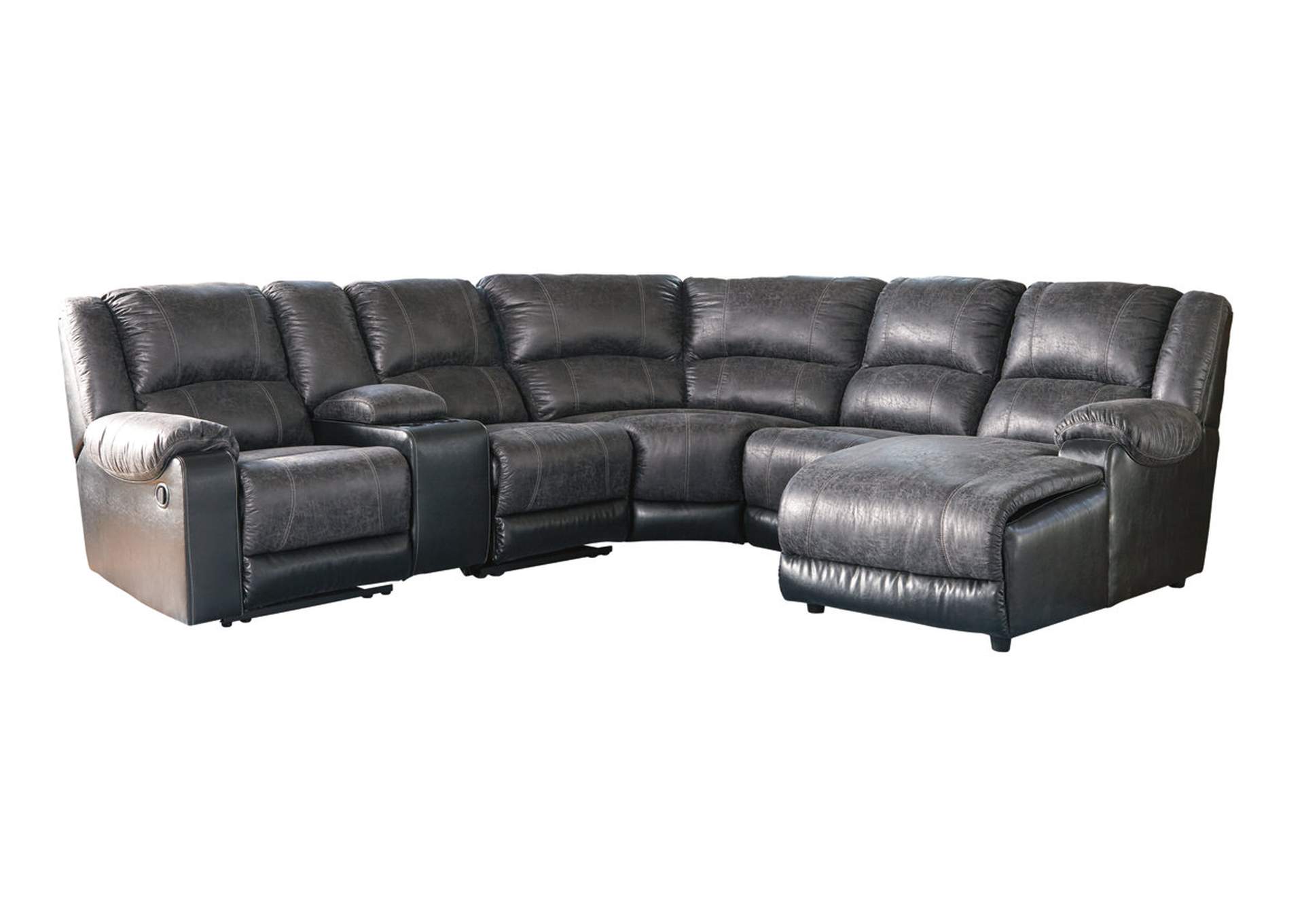 Nantahala 6-Piece Reclining Sectional with Chaise,Signature Design By Ashley
