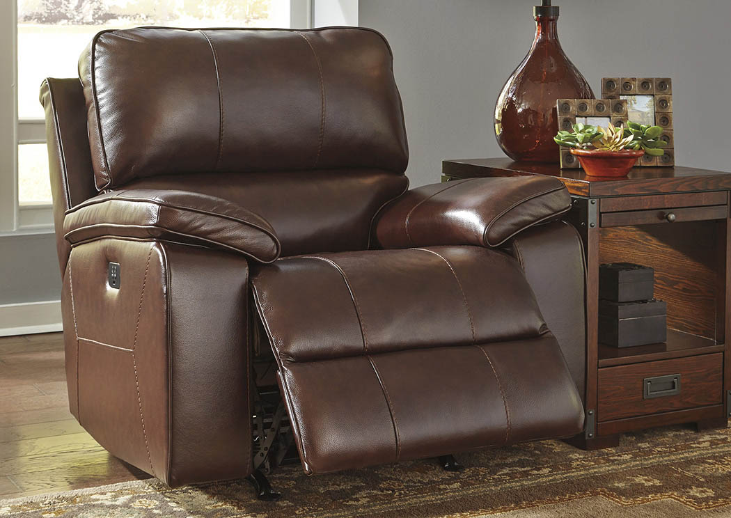 Transister Coffee Power Reclining Rocker Recliner w/Adjusting Headrest,ABF Signature Design by Ashley