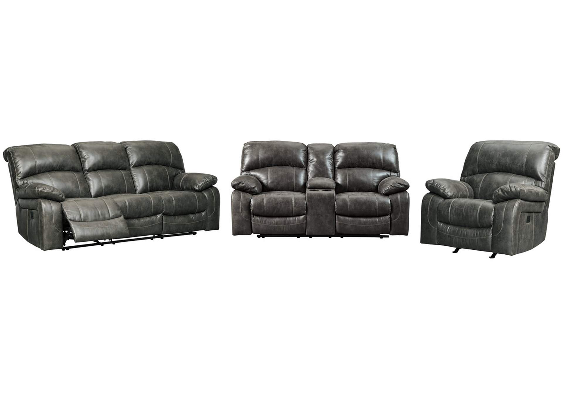 Dunwell Sofa, Loveseat and Recliner,Signature Design By Ashley