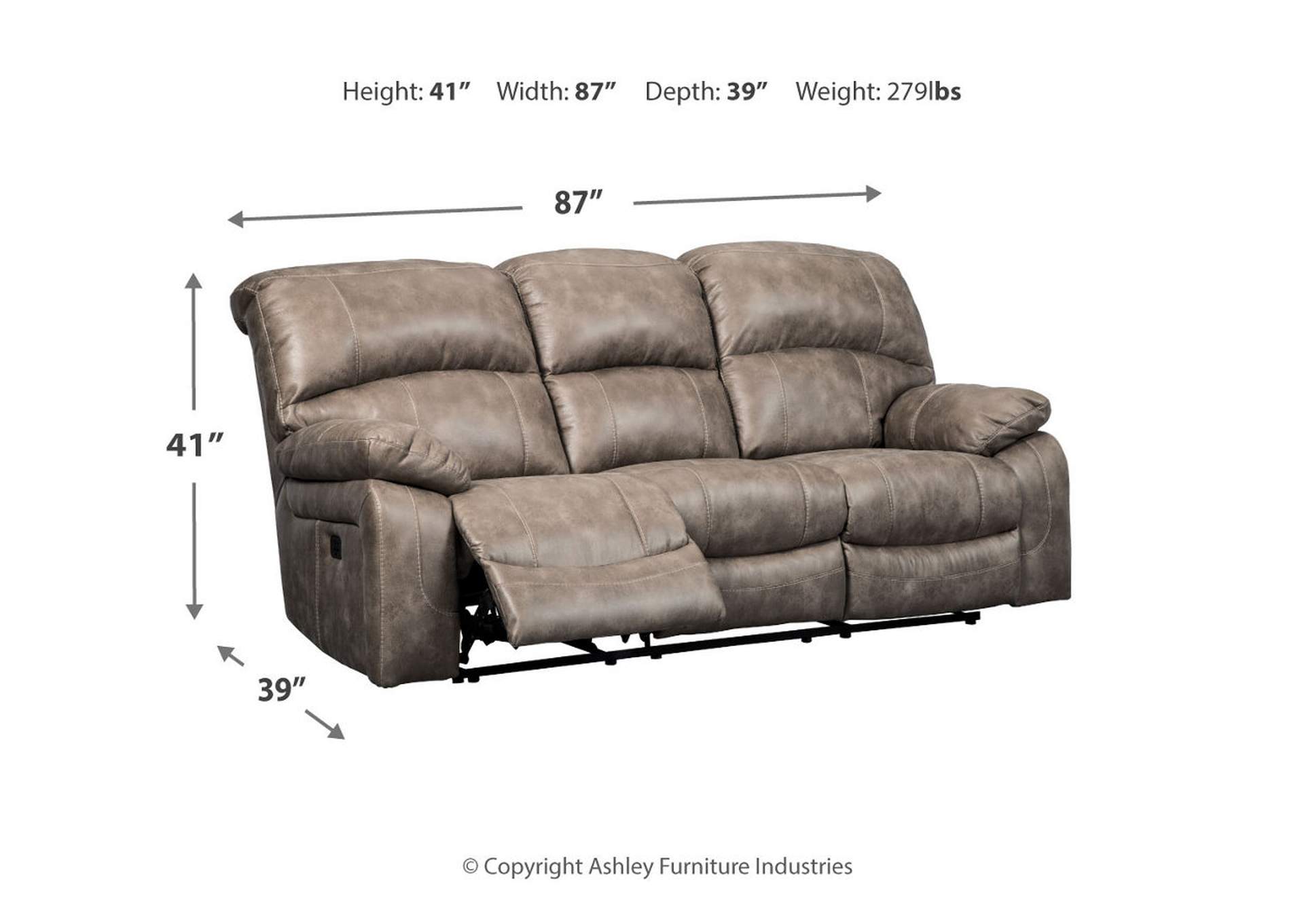 Dunwell Power Reclining Sofa,Signature Design By Ashley