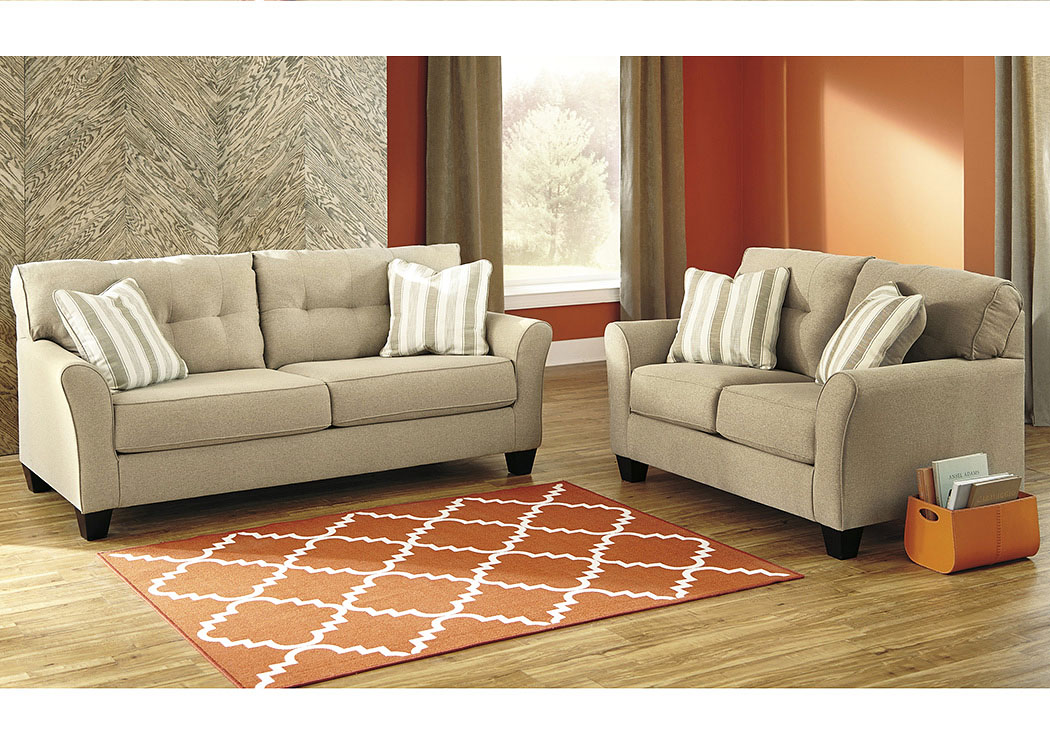 Laryn Khaki Sofa & Loveseat,ABF Benchcraft