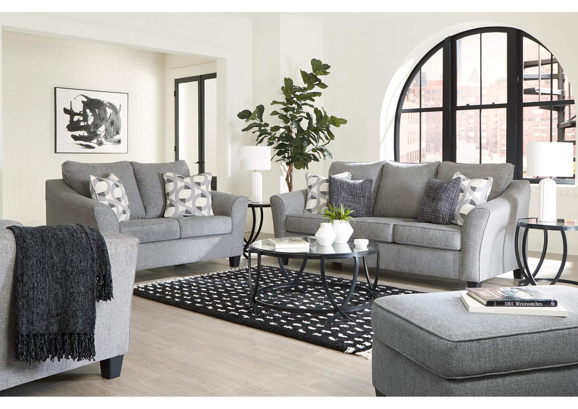 Mathonia Sofa, Loveseat, Oversized Chair and Ottoman,Benchcraft