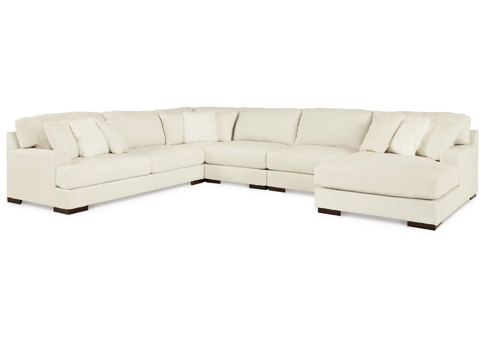 5-Piece Microsuede Modular Sofa