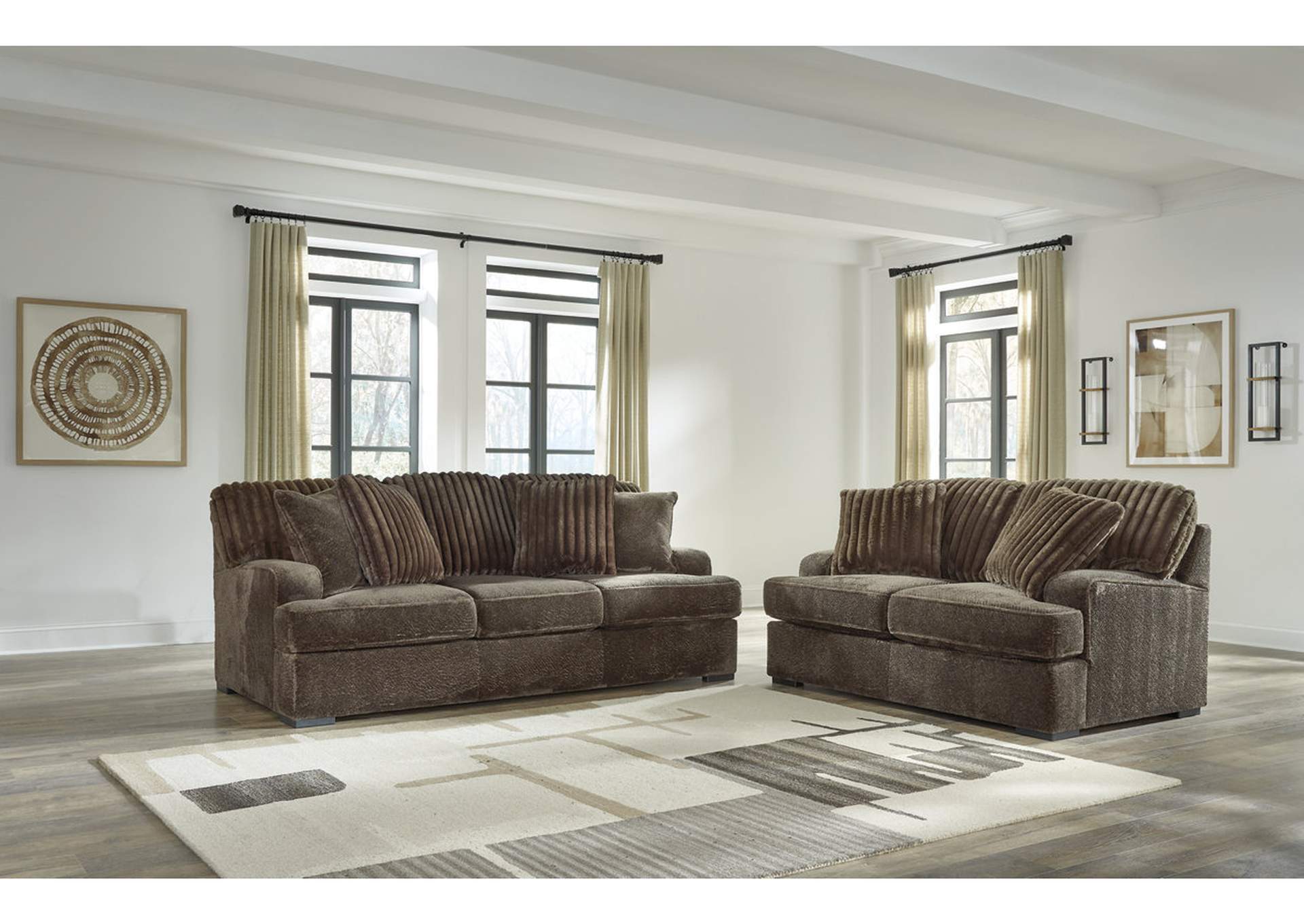 Aylesworth Sofa, Loveseat, Chair and Ottoman,Benchcraft