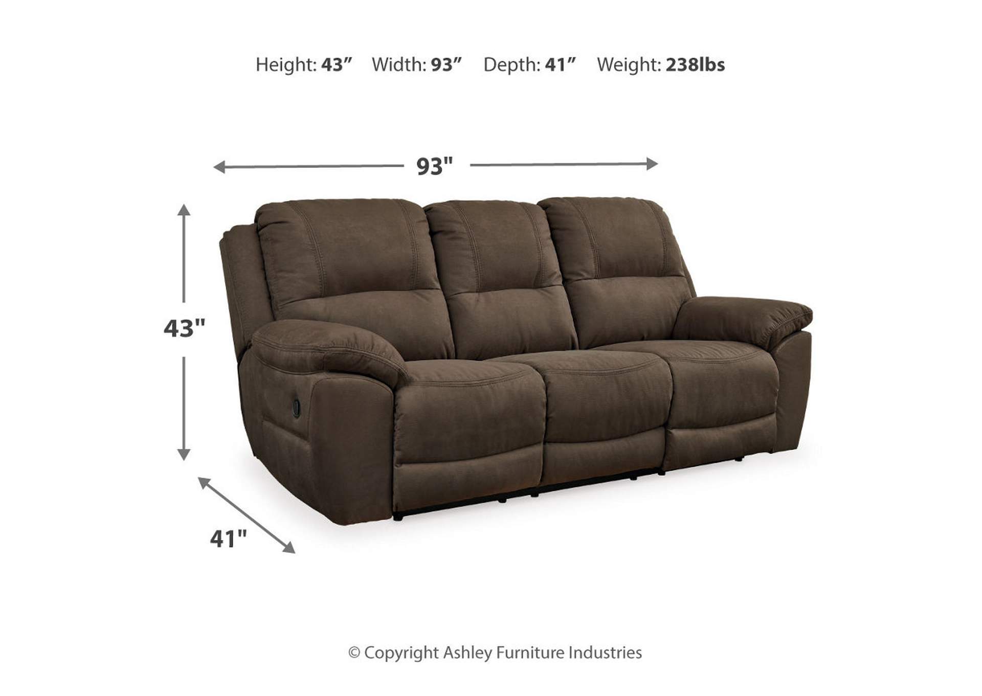 Next-Gen Gaucho Reclining Sofa,Signature Design By Ashley