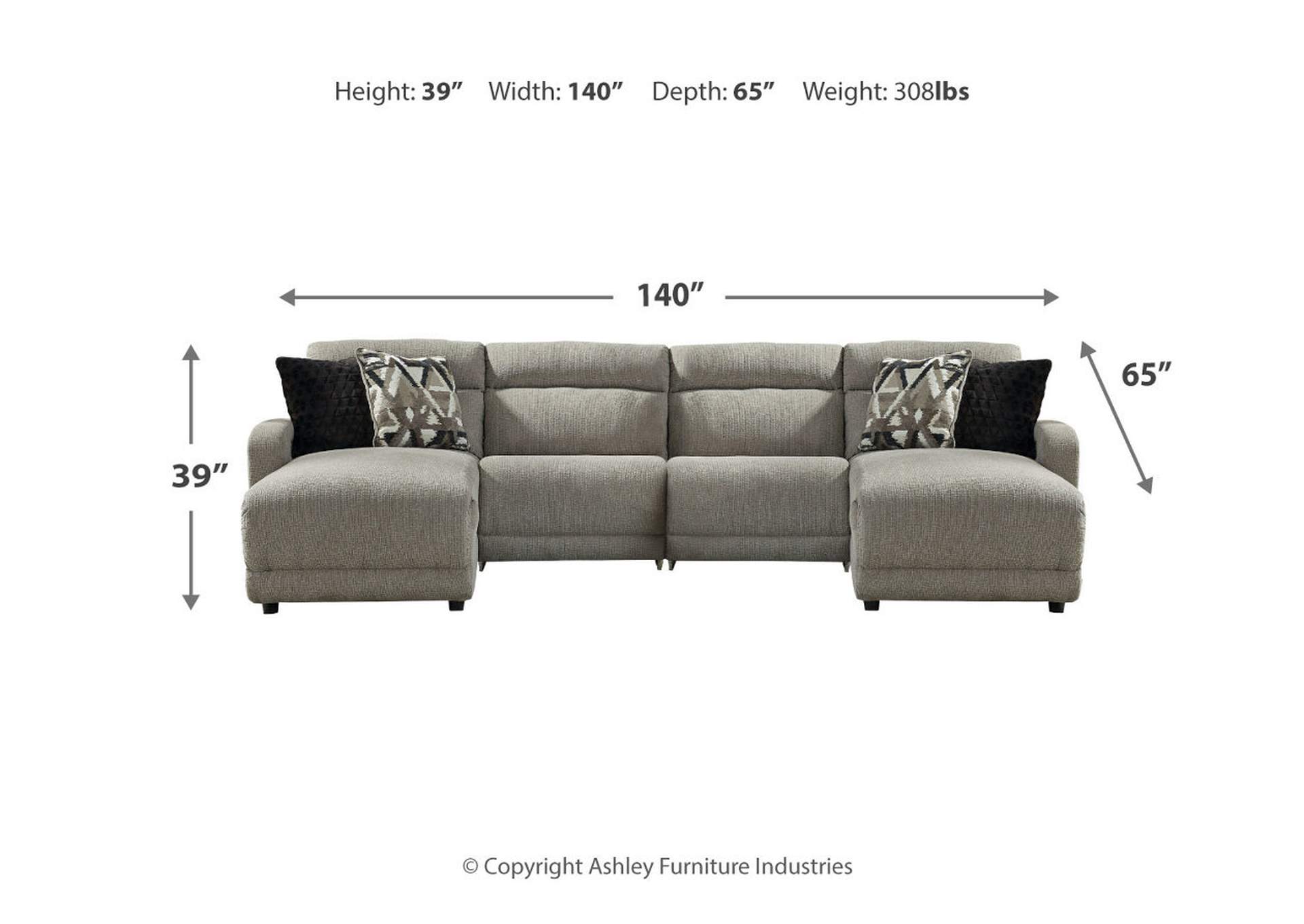 Colleyville 4-Piece Power Reclining Sectional with Chaise,Signature Design By Ashley