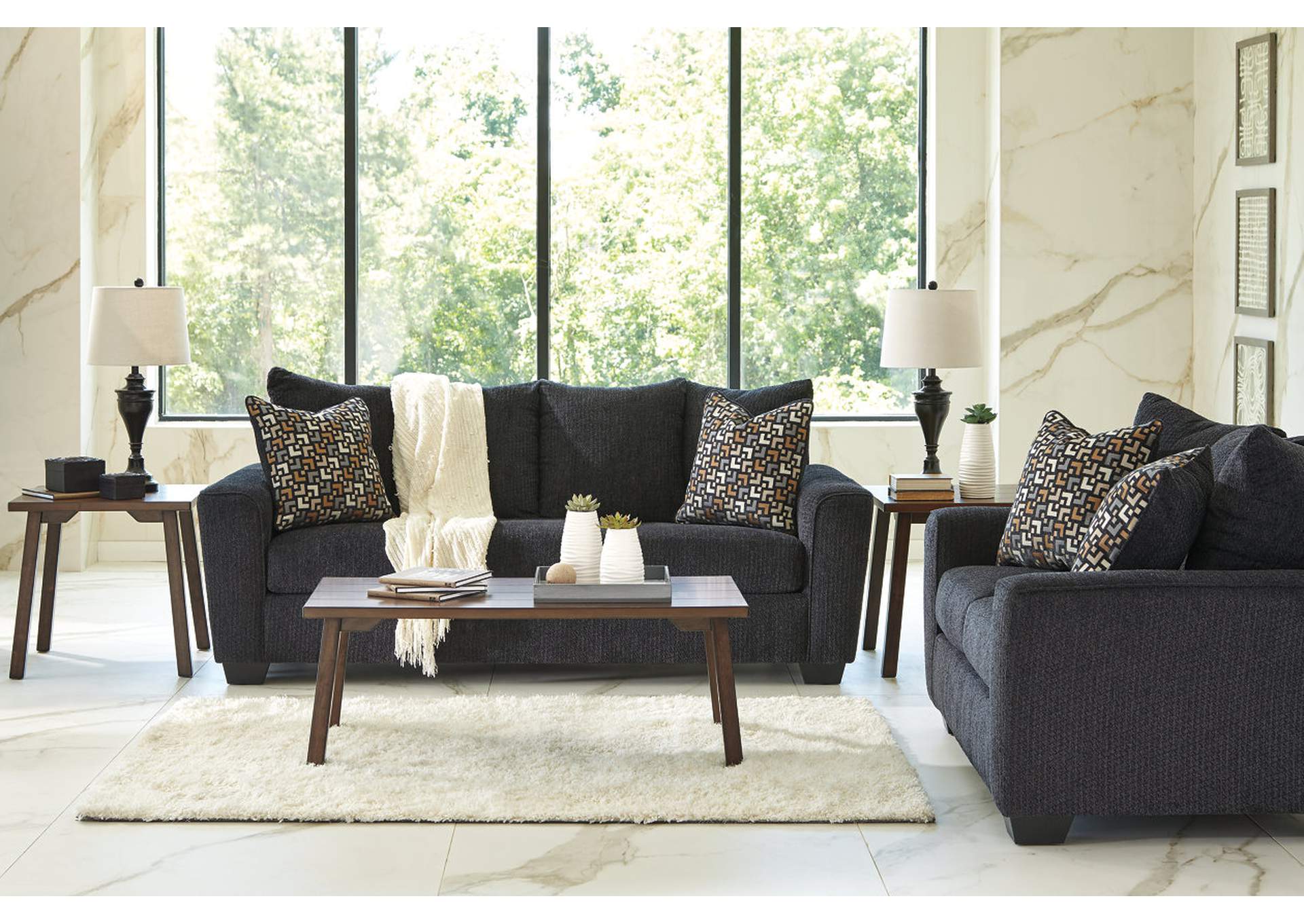 Ashley Furniture Memphis The Memphis Reclining Loveseat With Console 