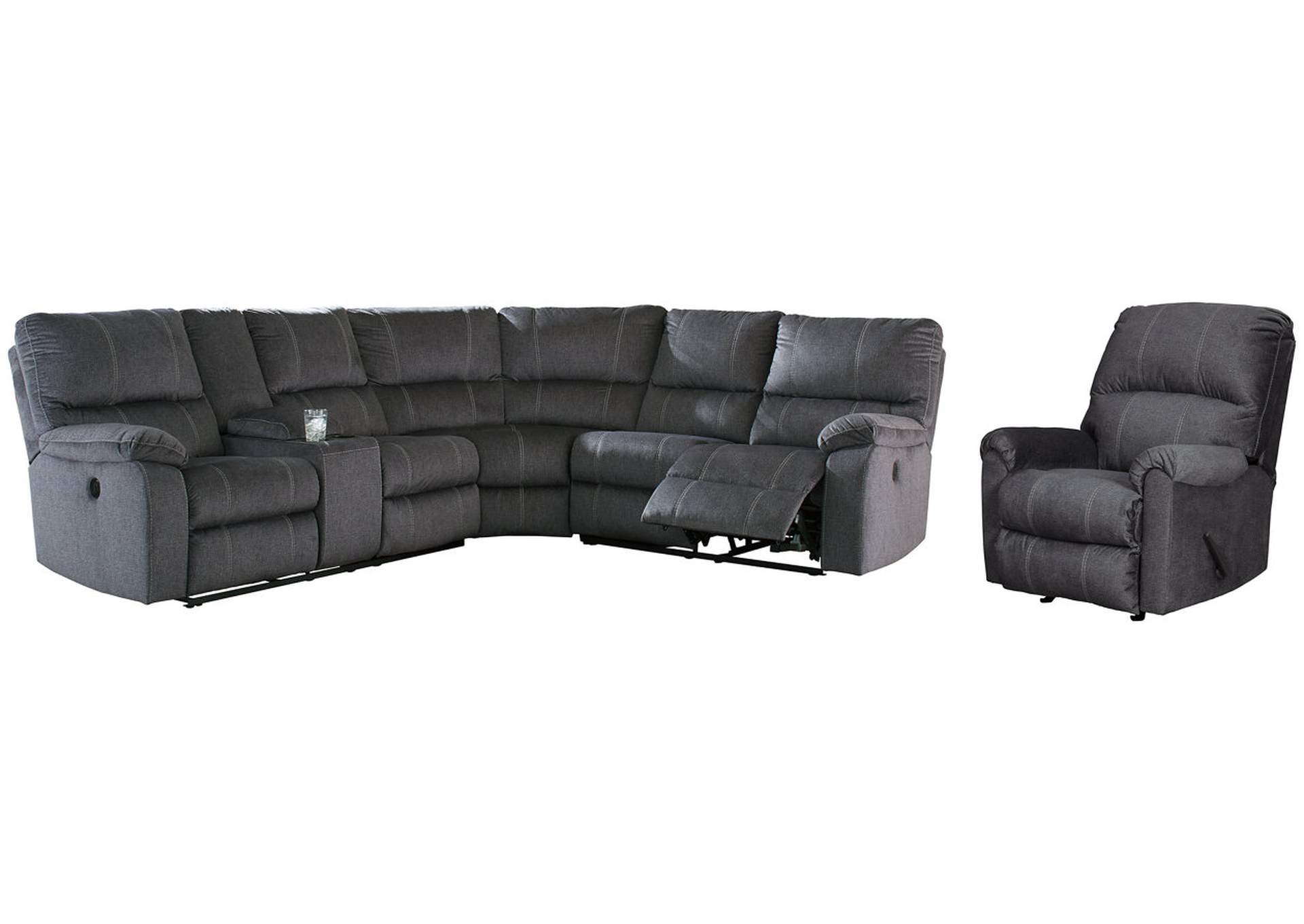 ashley urbino charcoal rocker recliner