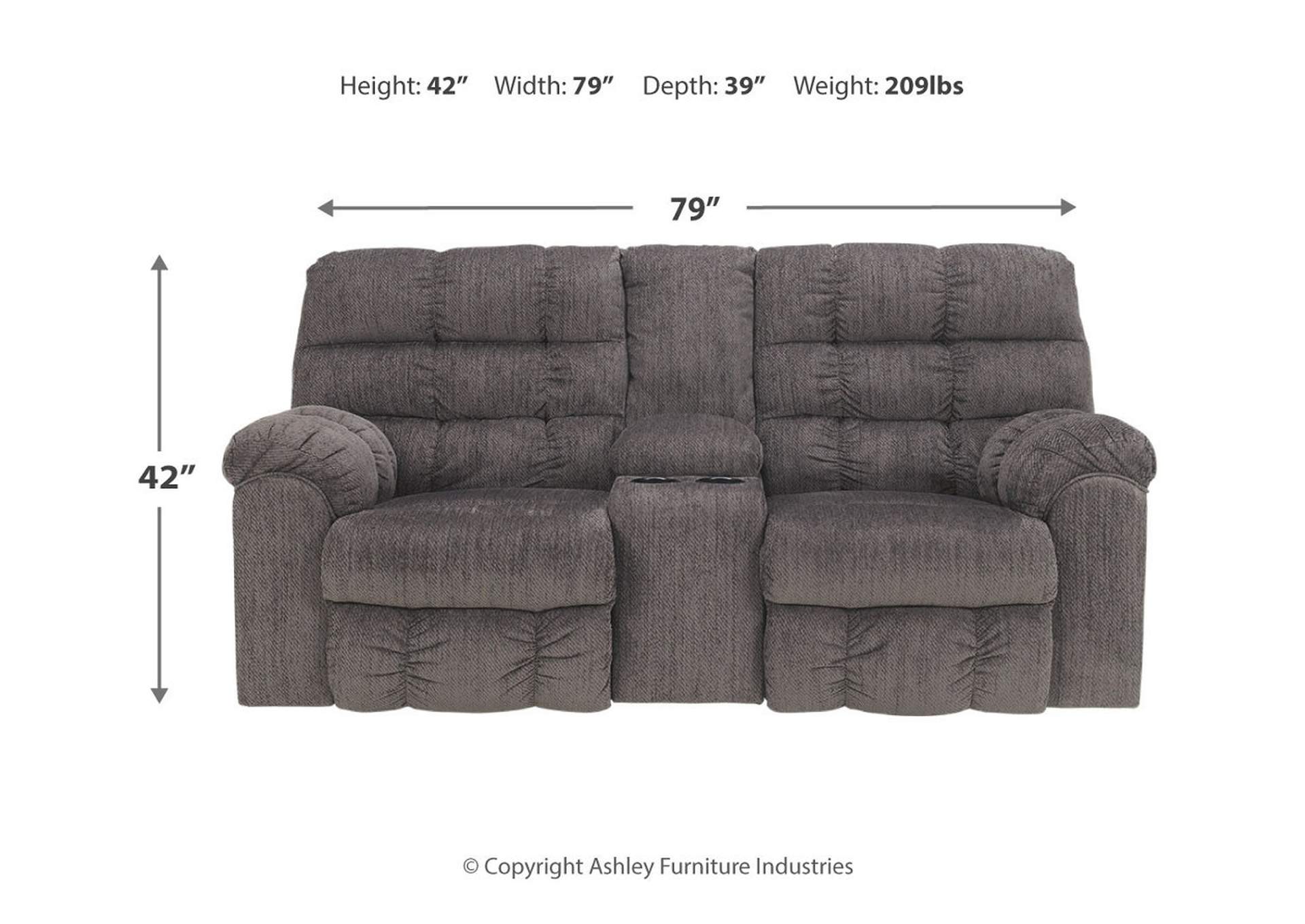 Acieona Reclining Loveseat with Console,Signature Design By Ashley