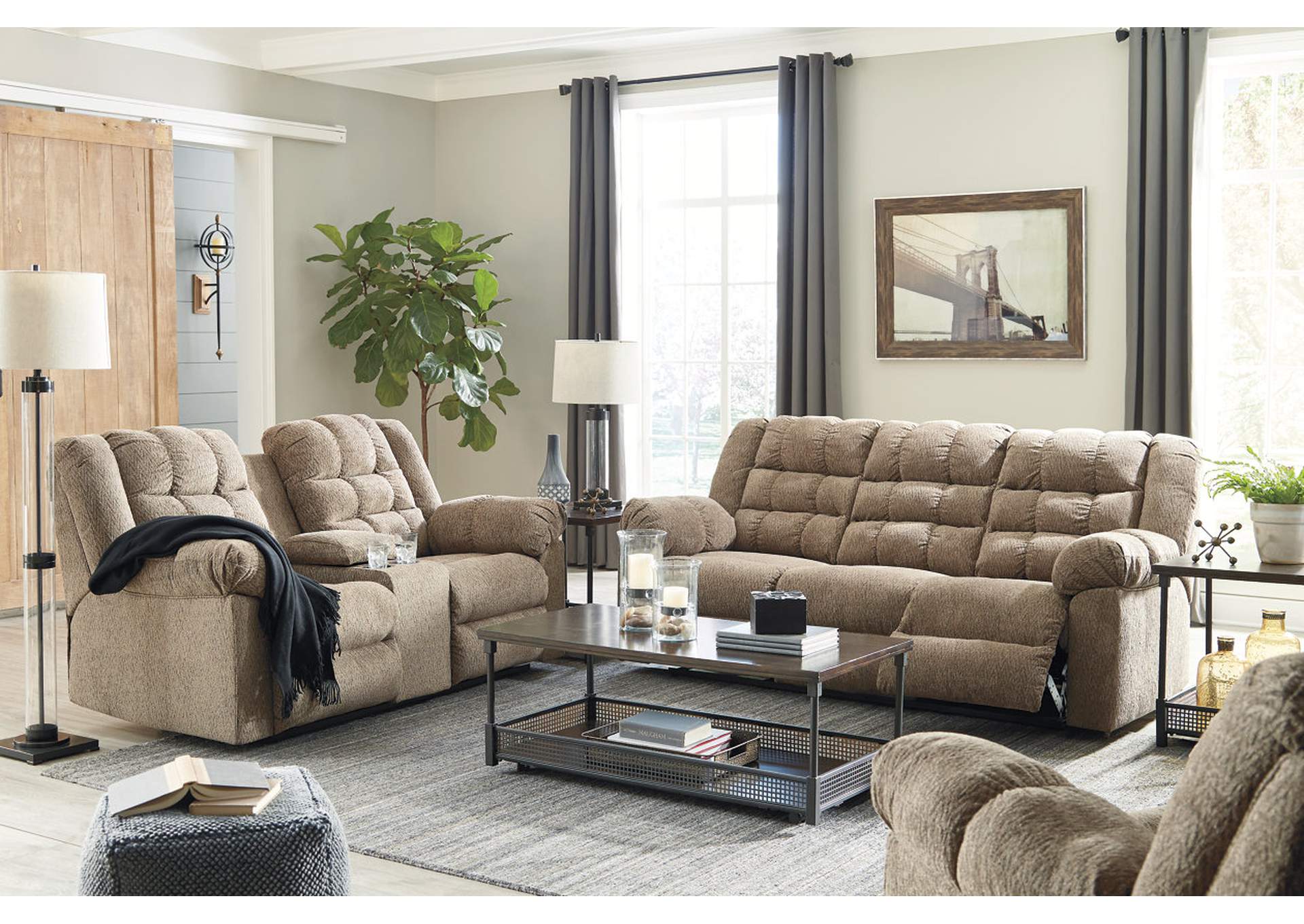Workhorse Reclining Loveseat with Console,Signature Design By Ashley