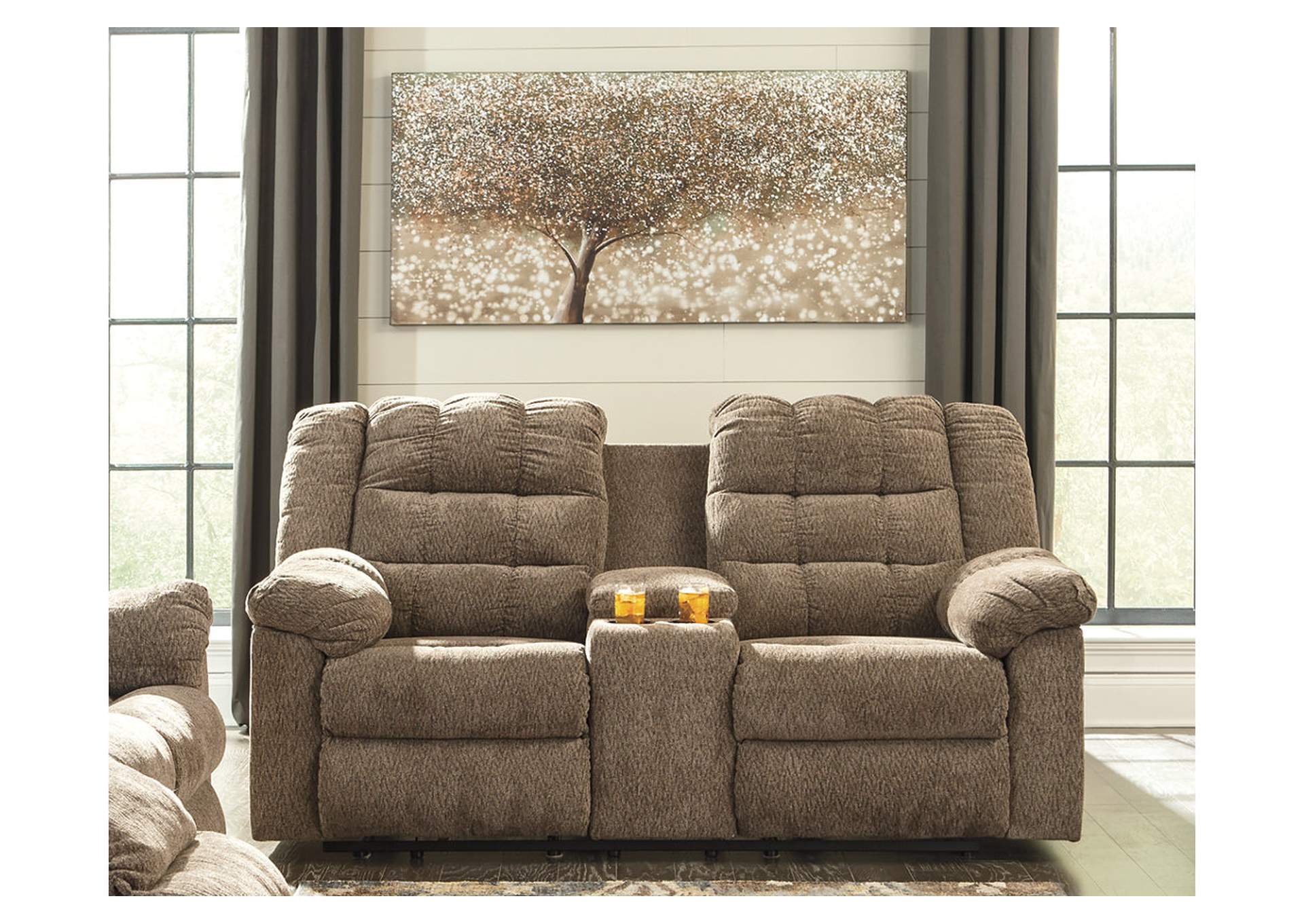 Workhorse Reclining Loveseat with Console,Signature Design By Ashley