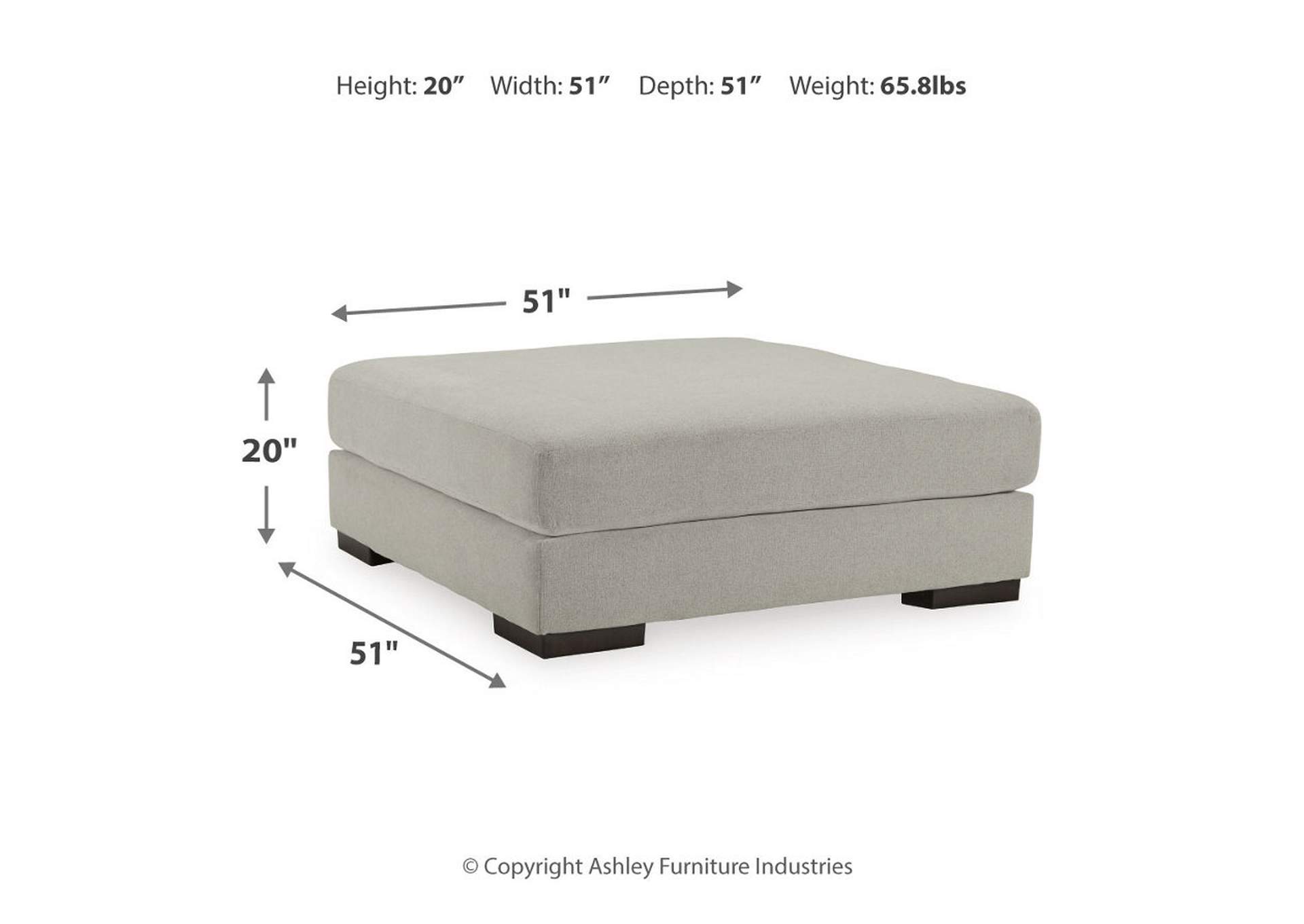 Artsie Oversized Accent Ottoman,Benchcraft