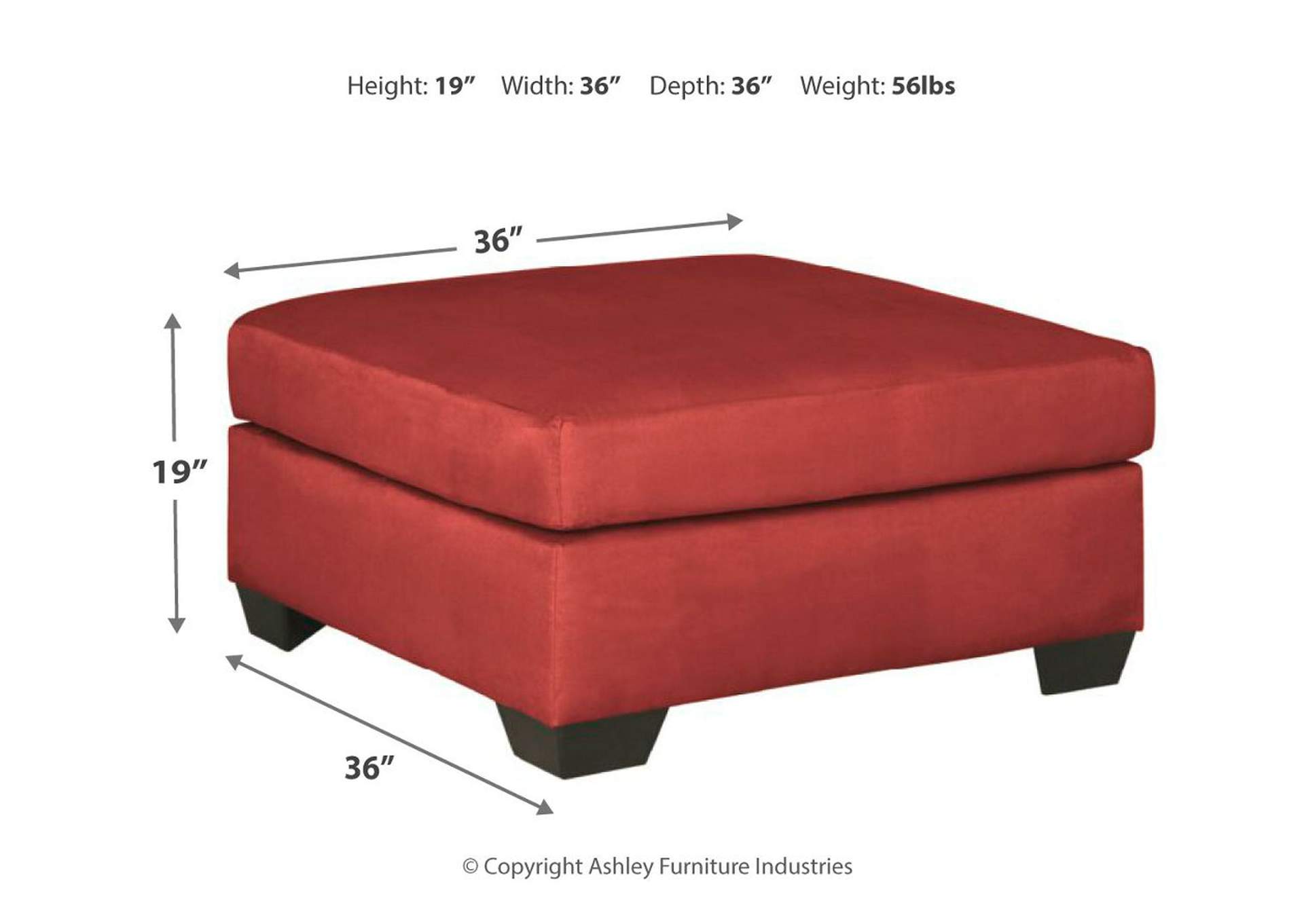 Darcy Oversized Accent Ottoman,Signature Design By Ashley