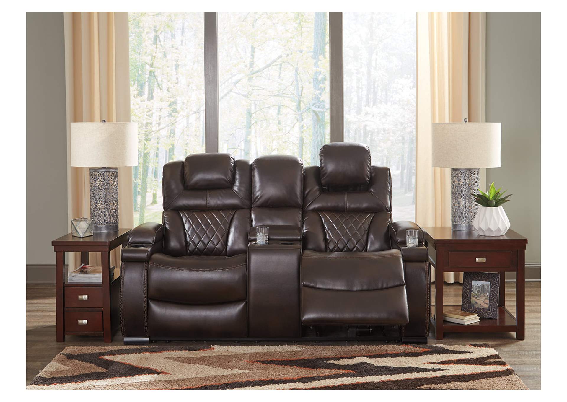 Warnerton Power Reclining Loveseat with Console,Signature Design By Ashley