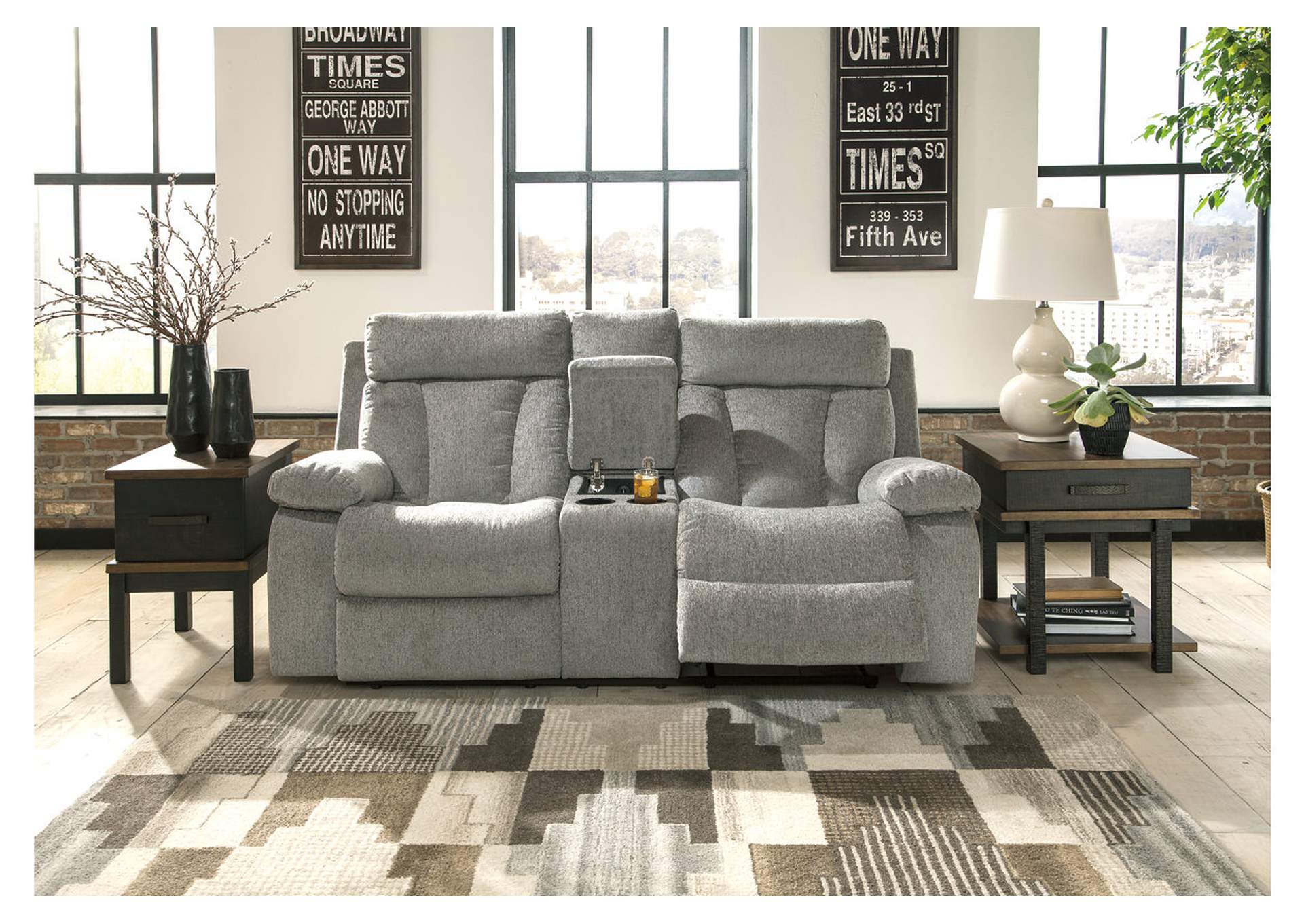 Mitchiner Reclining Loveseat with Console,Signature Design By Ashley