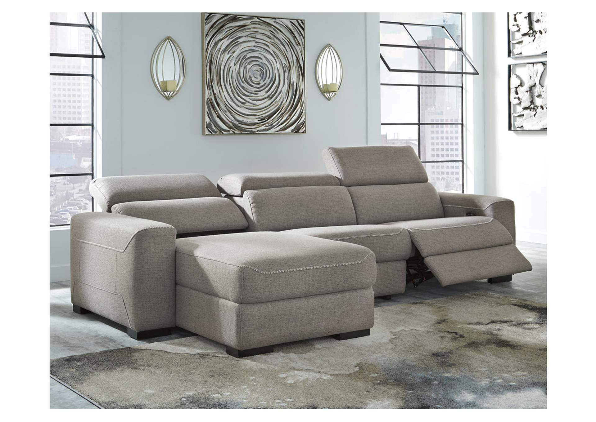 Mabton 3-Piece Power Reclining Sectional,Signature Design By Ashley