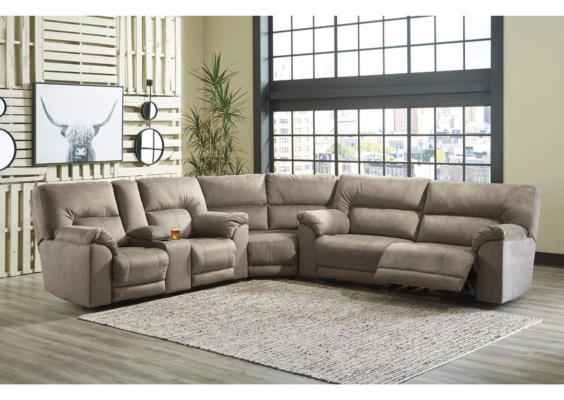 Cavalcade 3-Piece Reclining Sectional,Benchcraft