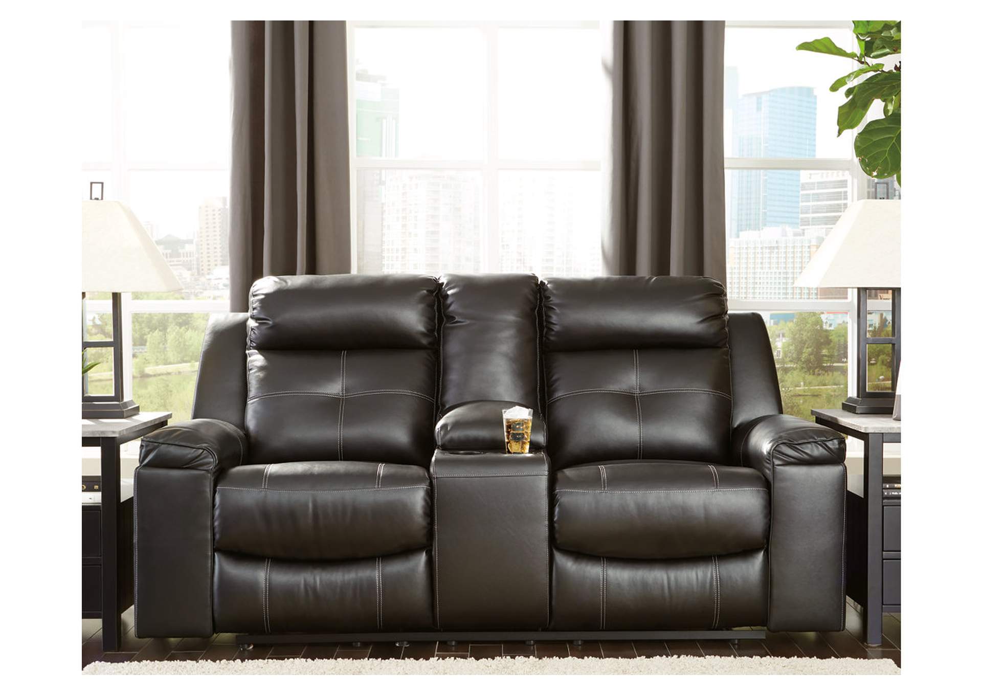 Kempten Reclining Loveseat with Console,Signature Design By Ashley