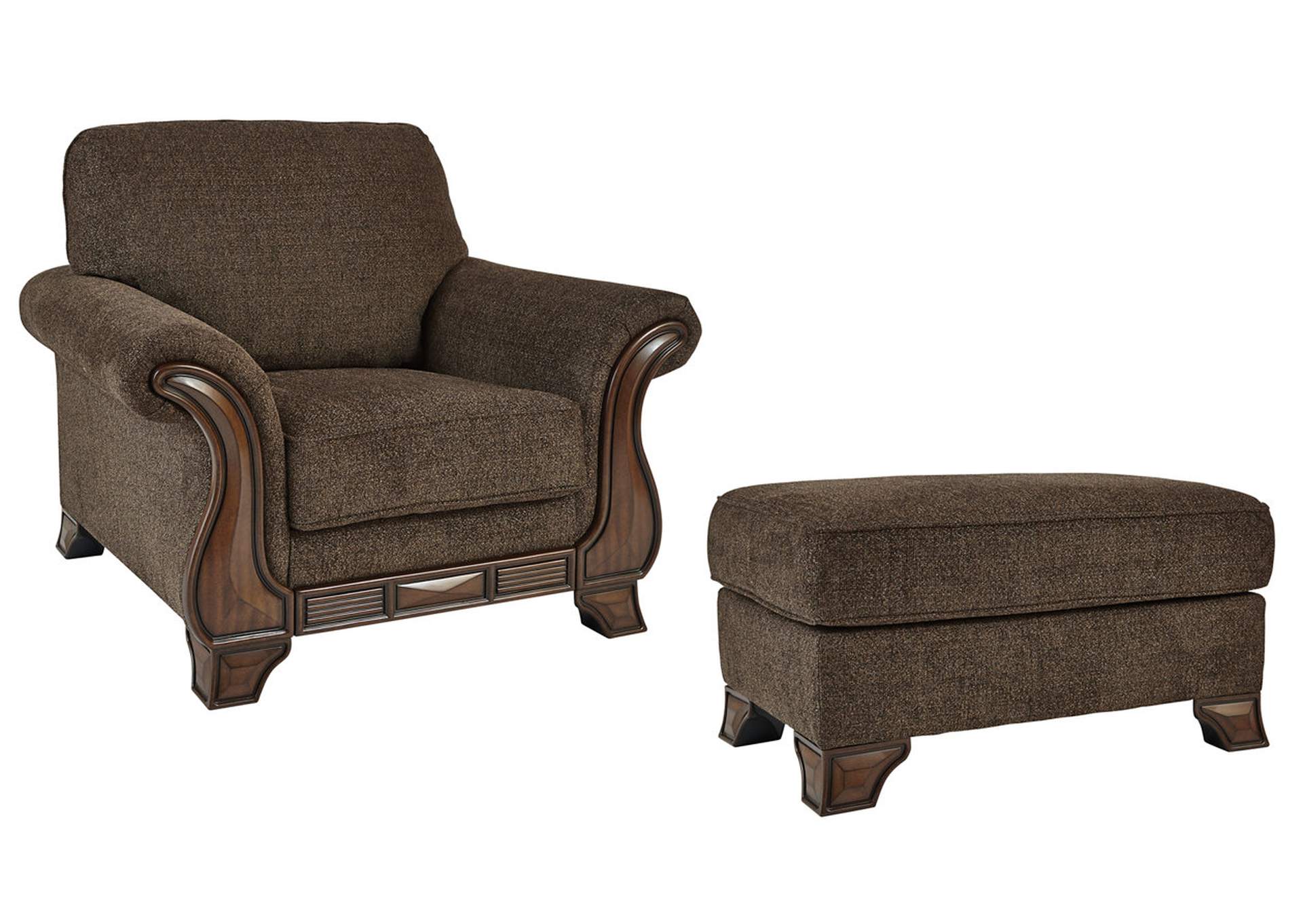 Miltonwood Chair and Ottoman Overstock Furniture Langley Park