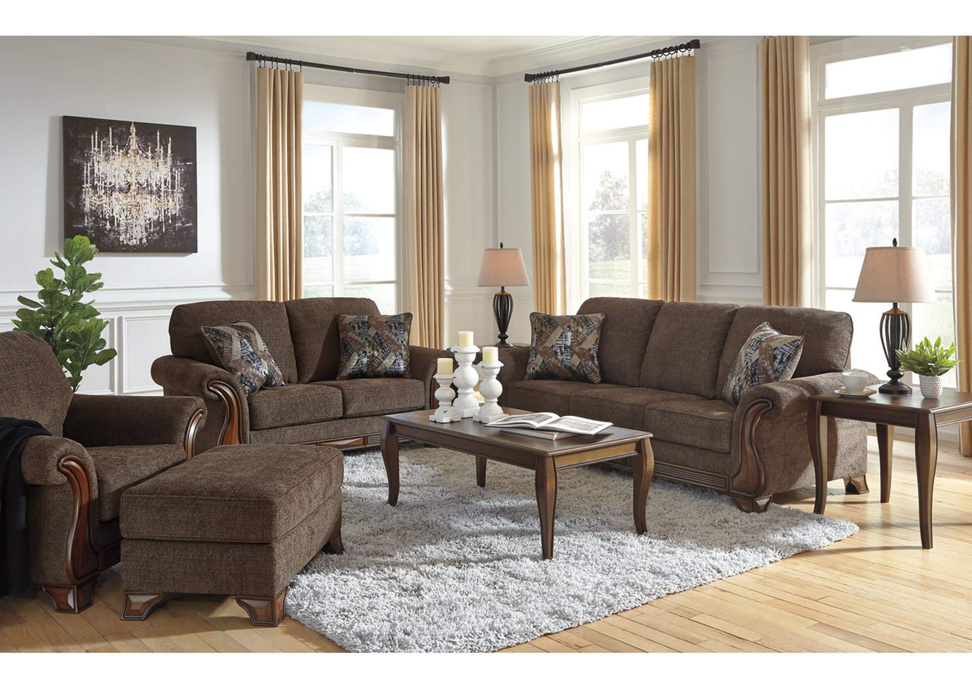 Miltonwood Sofa, Loveseat, Chair and Ottoman,Benchcraft