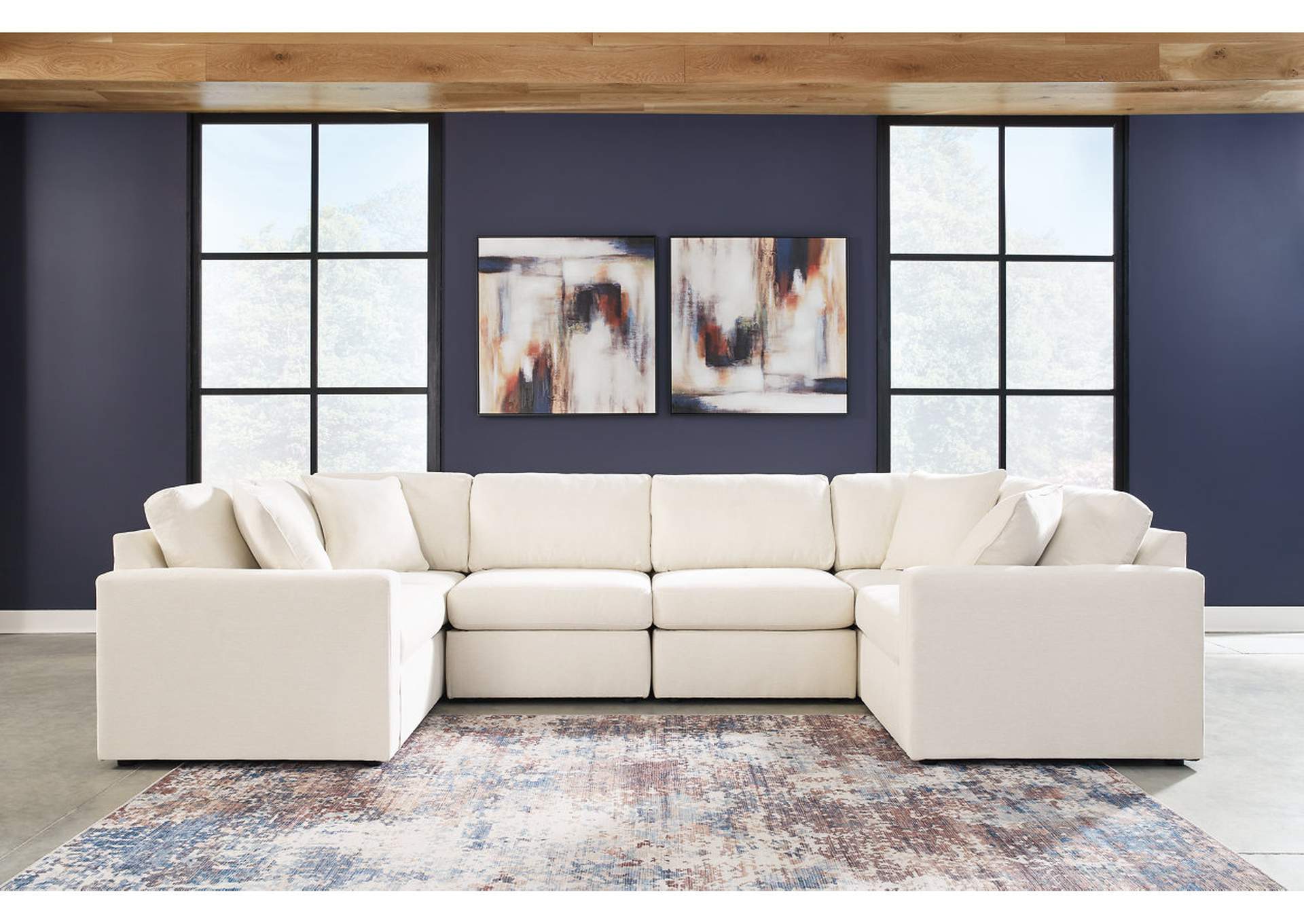 Pillar Peak 6-Piece Sectional with Ottoman,Signature Design By Ashley
