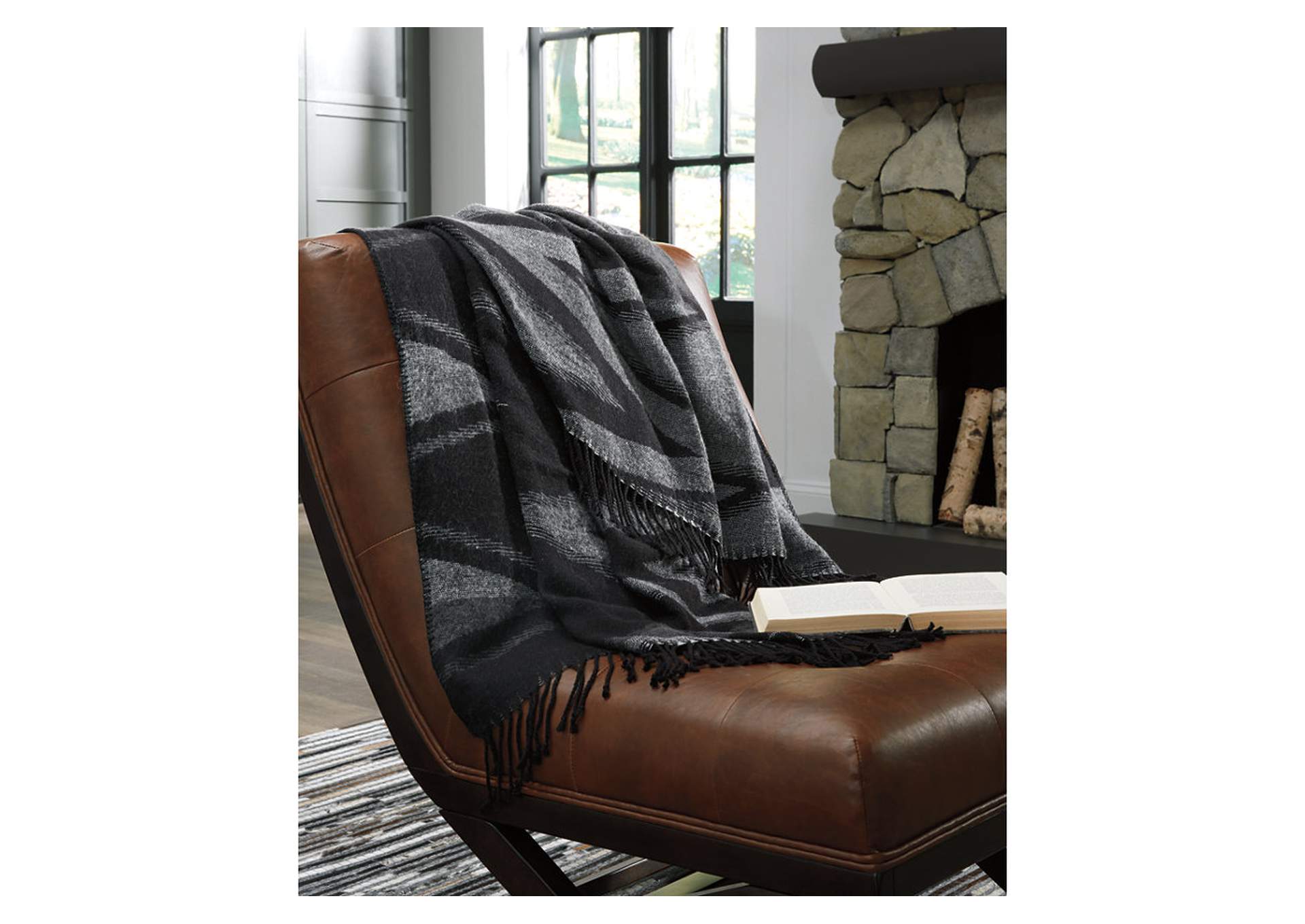 Cecile Black/Gray Throw (Set of 3),Direct To Consumer Express
