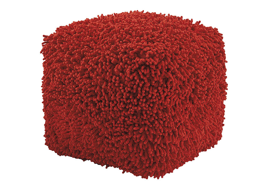 Taisce Red Pouf,ABF Signature Design by Ashley