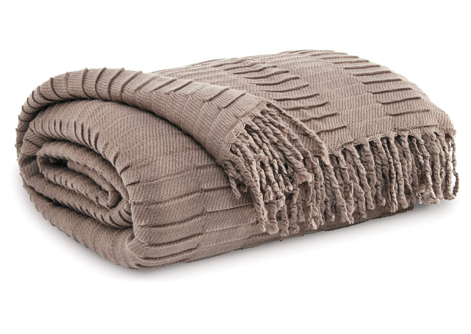 Mendez Taupe Throw (Set of 3),Direct To Consumer Express