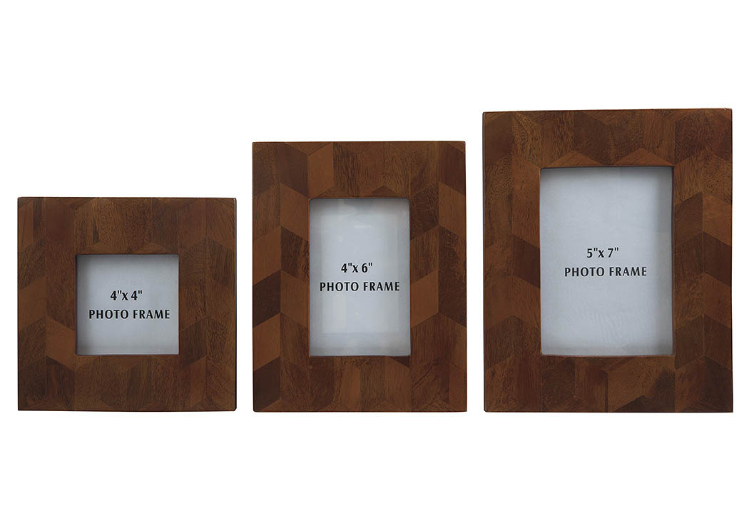 Kabecka Brown Photo Frame (Set of 3),ABF Signature Design by Ashley