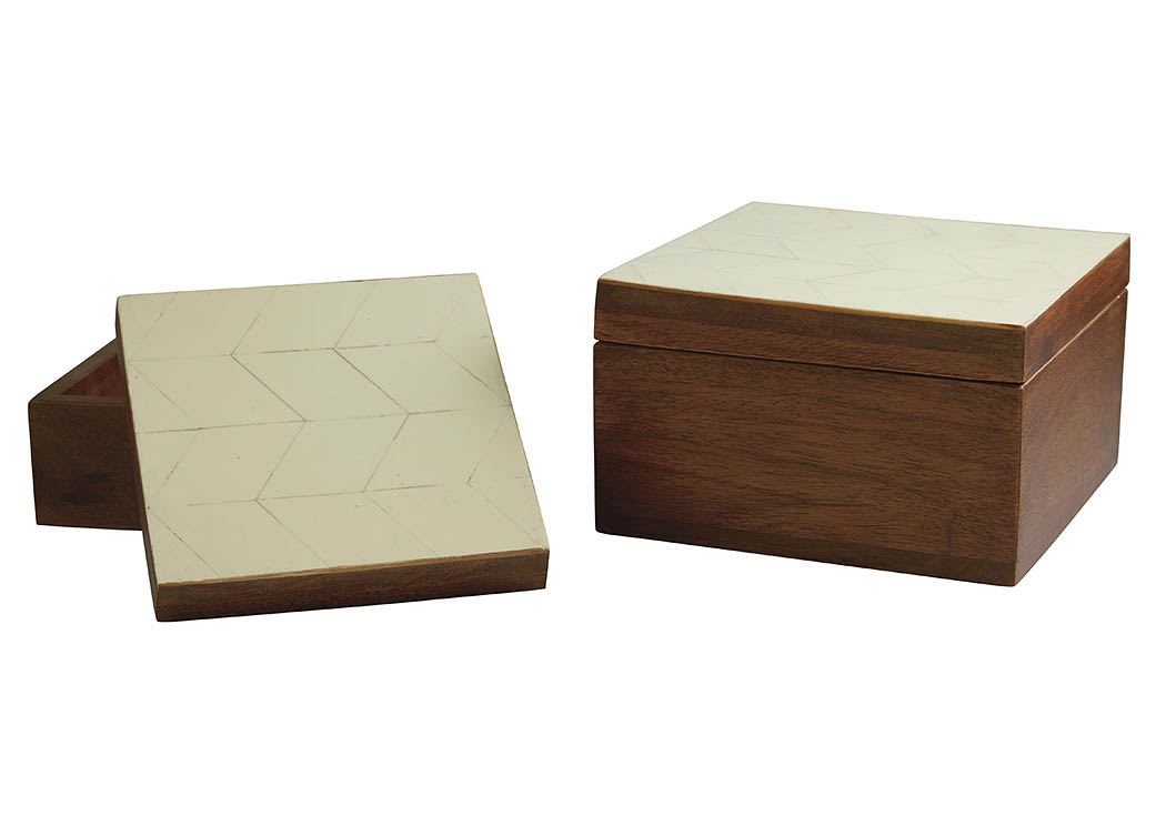 Kabecka Brown/Cream Box (Set of 2),ABF Signature Design by Ashley