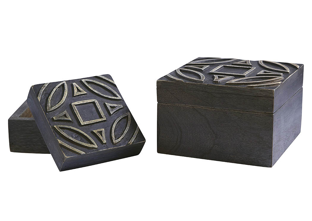 Marquise Antique Black Box (Set of 2),ABF Signature Design by Ashley