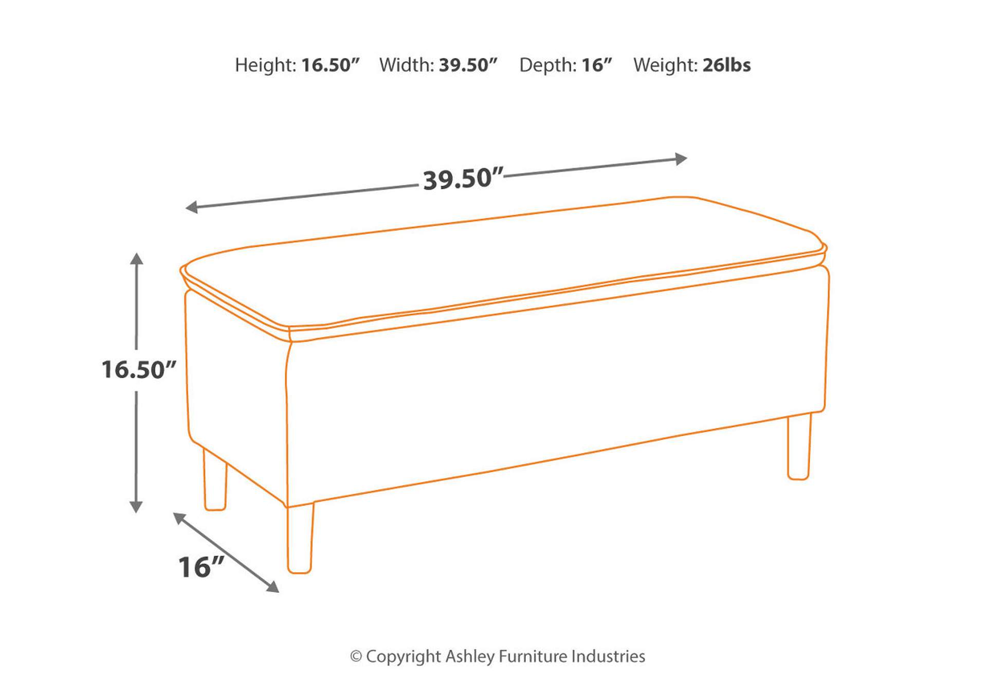Kaviton Accent Storage Bench,Signature Design By Ashley