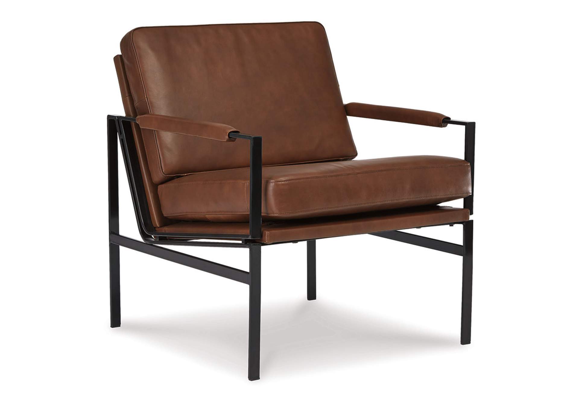 Puckman Brown/Silver Finish Accent Chair