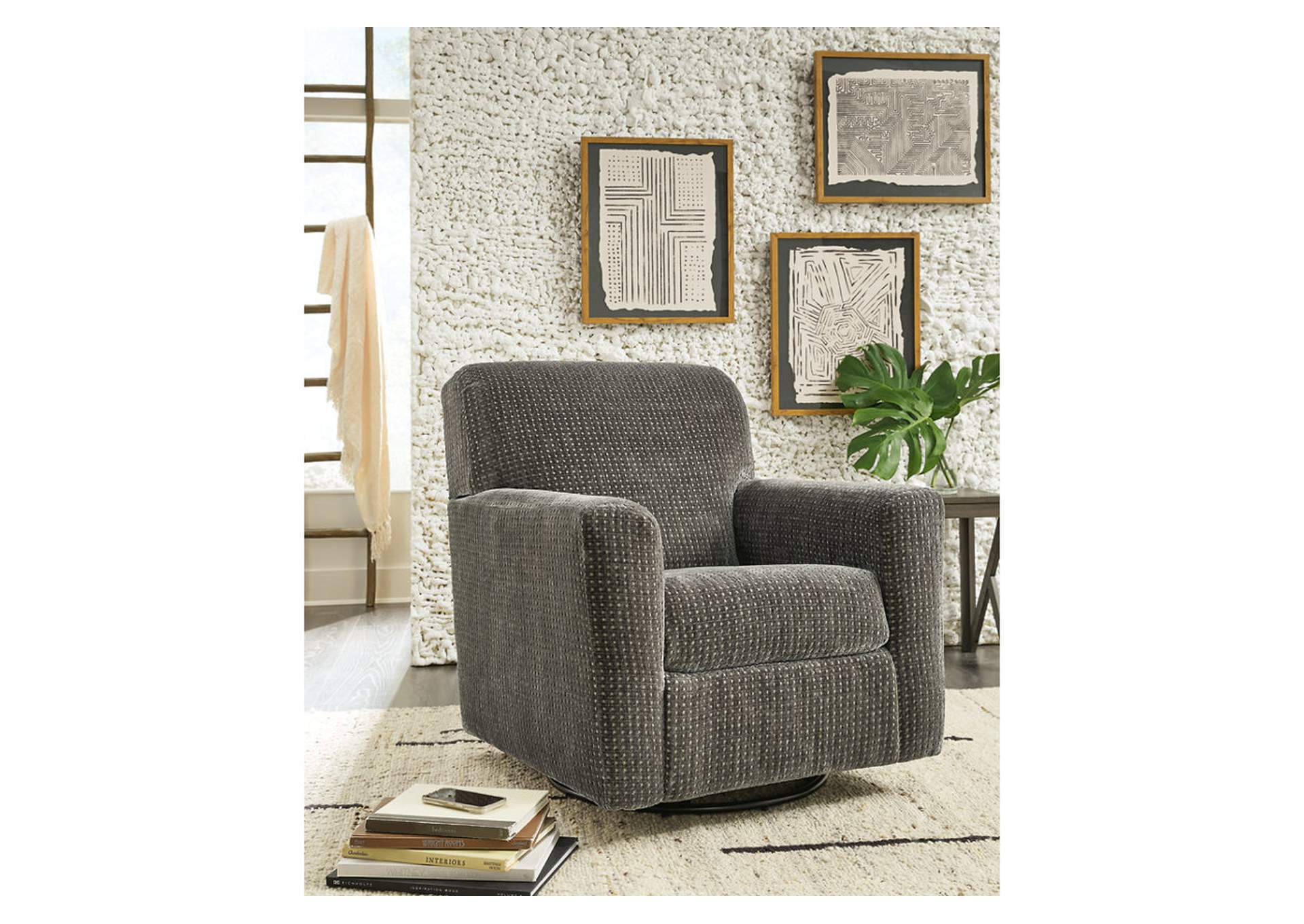 Herstow Swivel Glider Accent Chair,Signature Design By Ashley