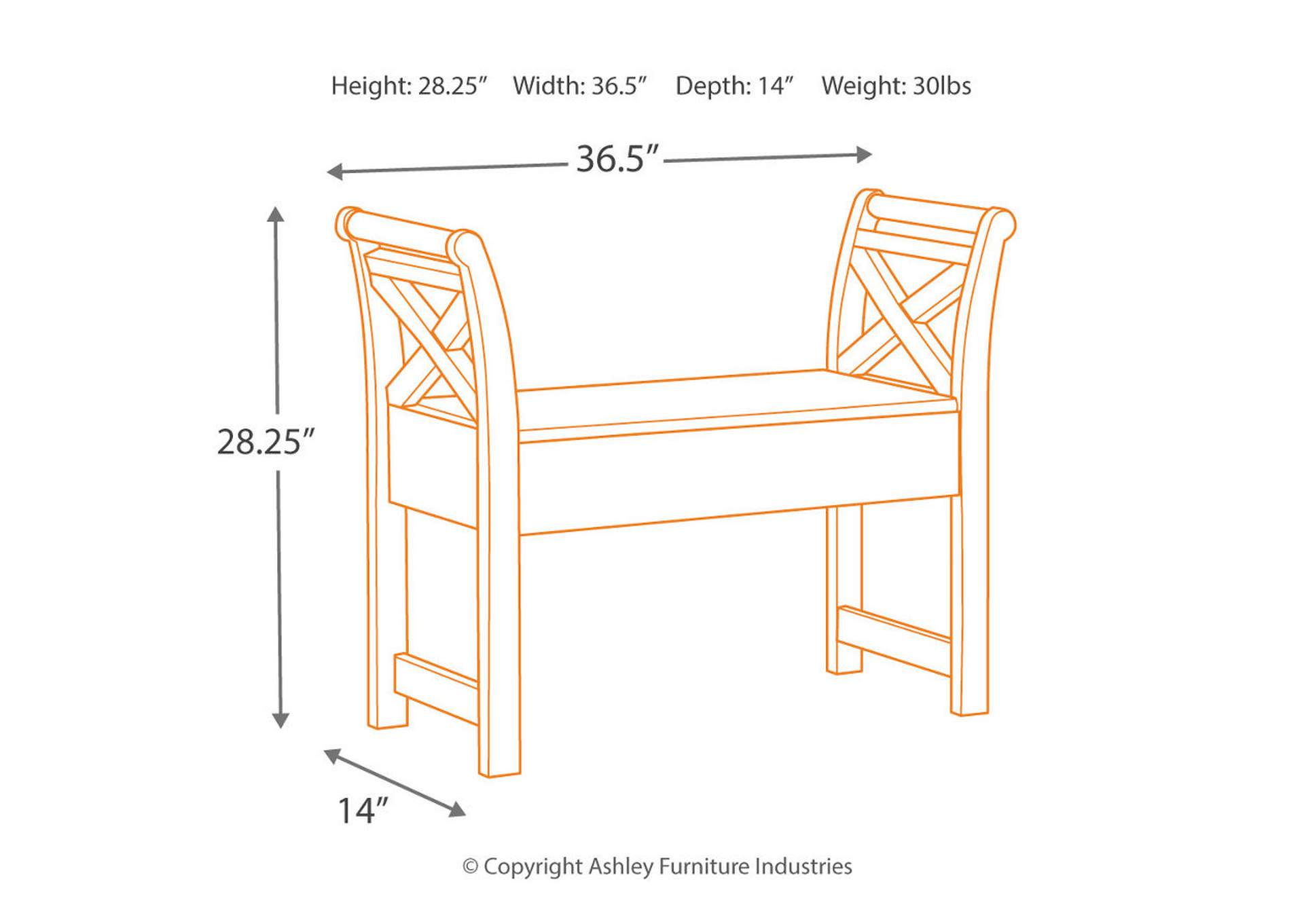 Heron Ridge Accent Bench,Signature Design By Ashley