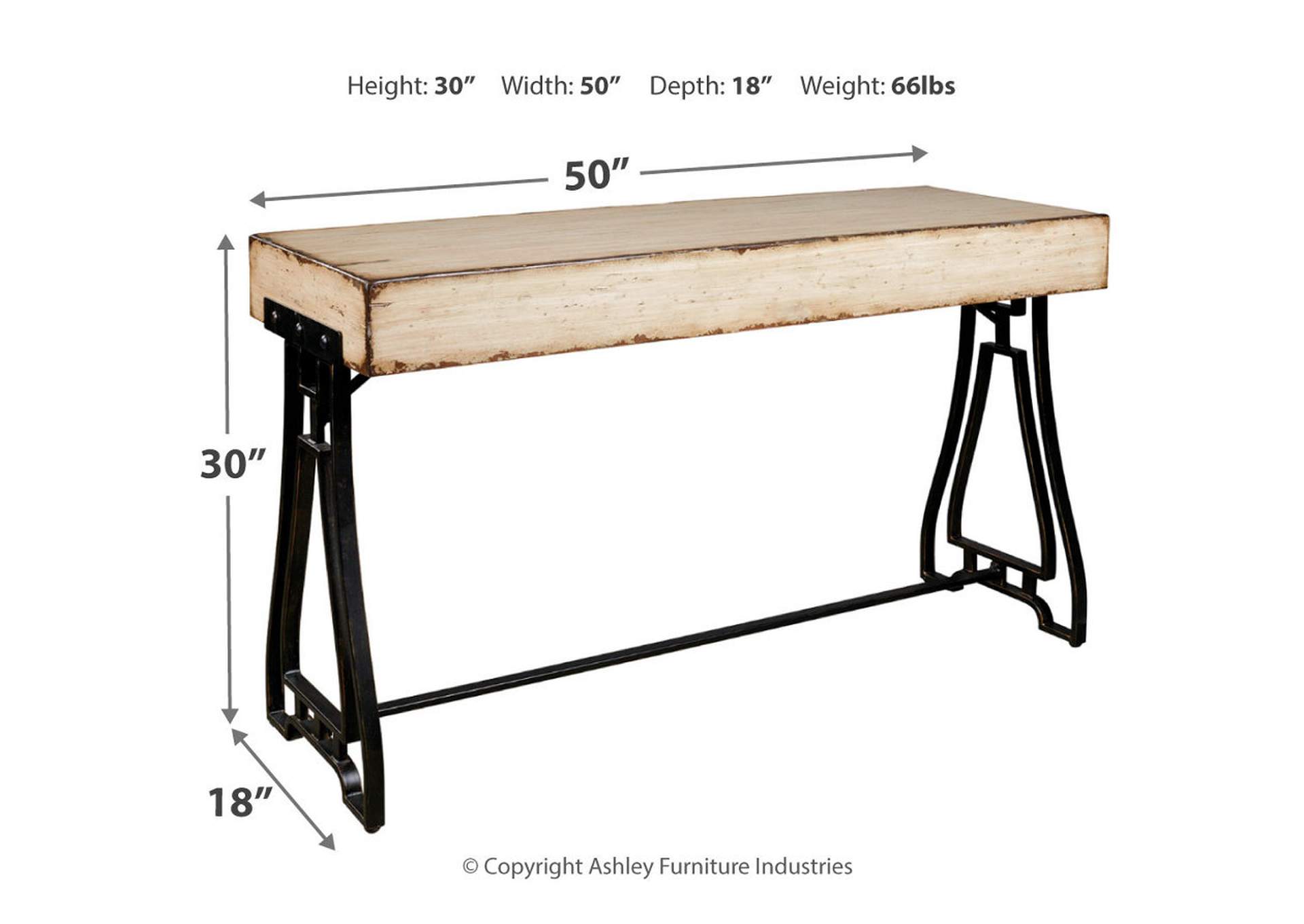 Vanport Sofa/Console Table,Signature Design By Ashley